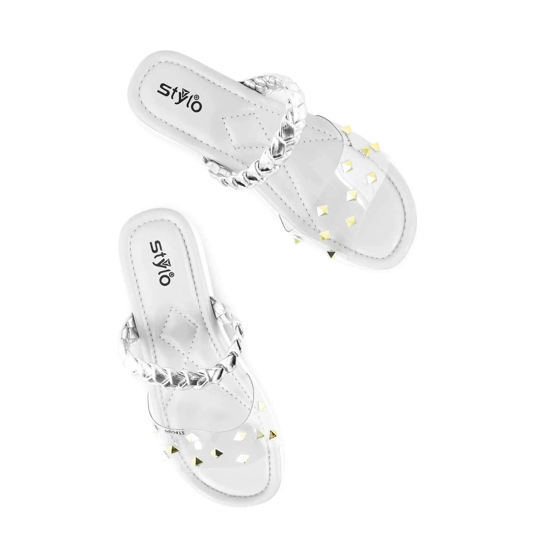 Silver Formal Slipper PU0472 - Image 5