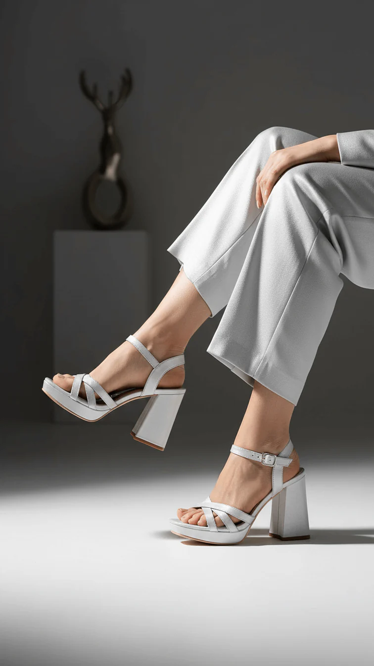 Silver Formal Women Sandal FR5415
