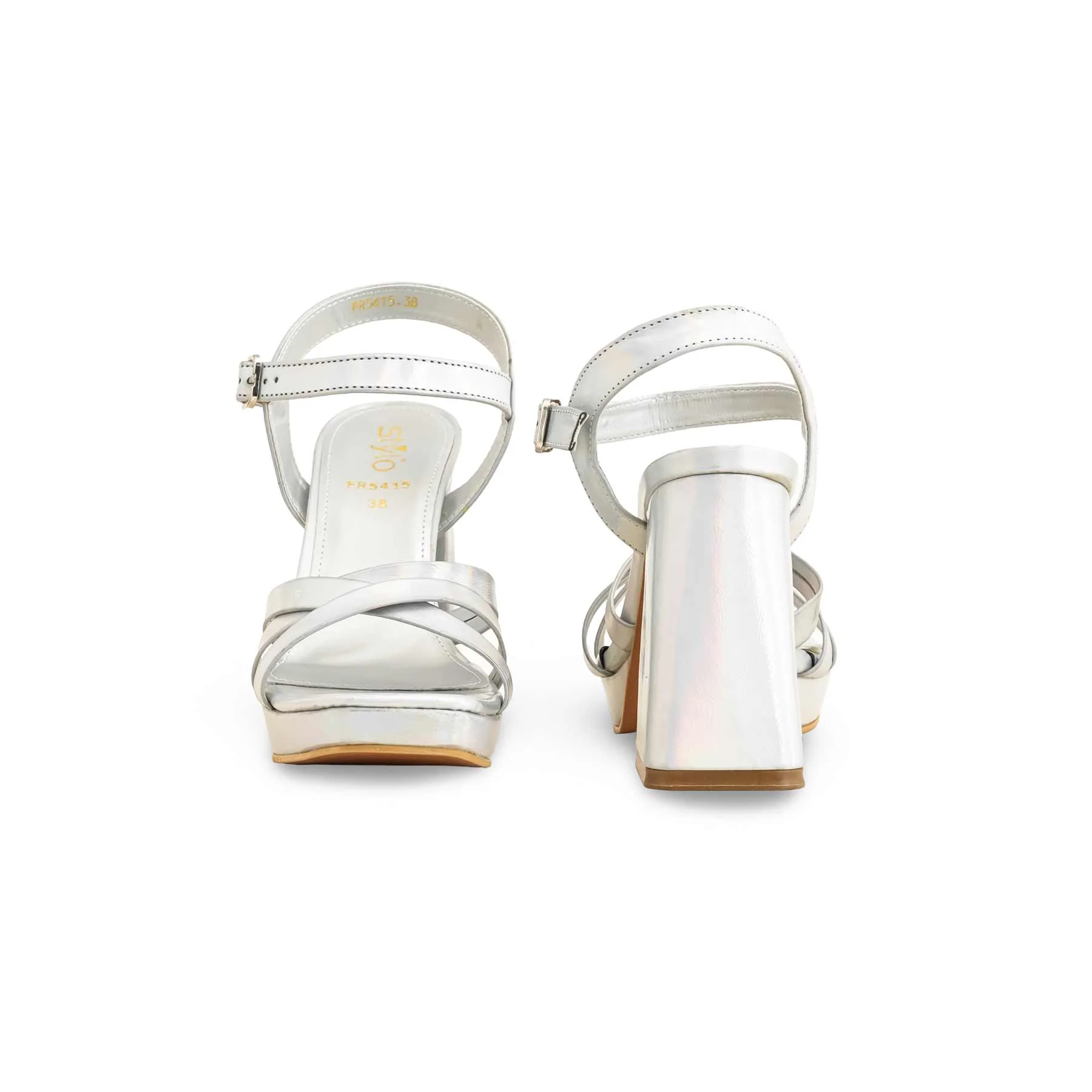 Silver Formal Women Sandal FR5415 - Image 4