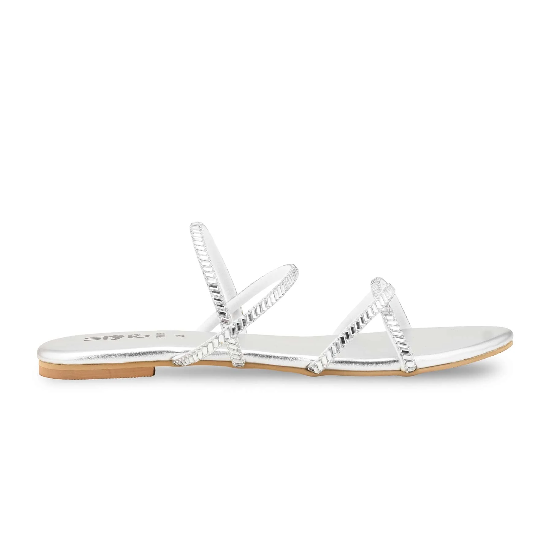 Silver Formal Women Slipper FR8496 - Image 2