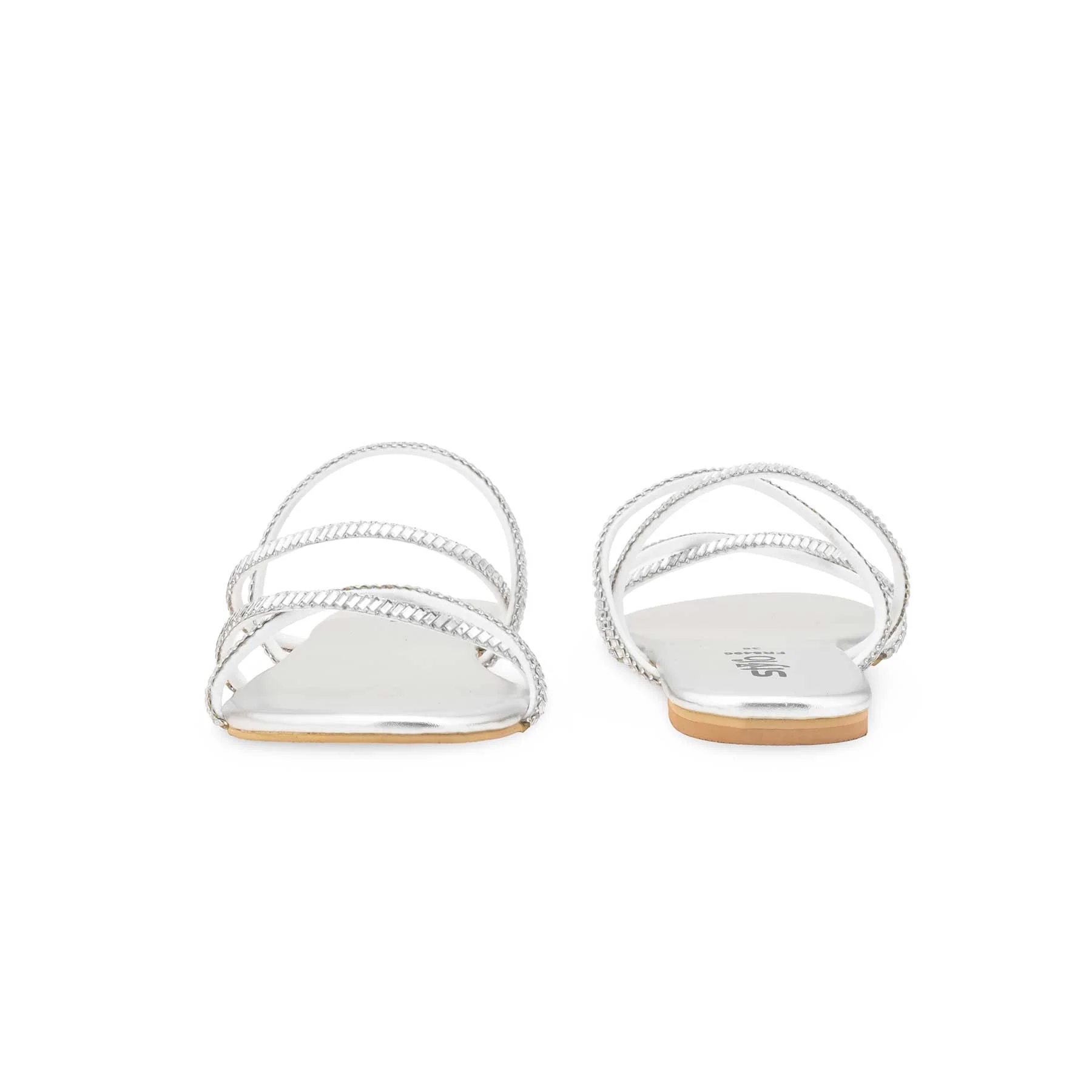 Silver Formal Women Slipper FR8496 - Image 4