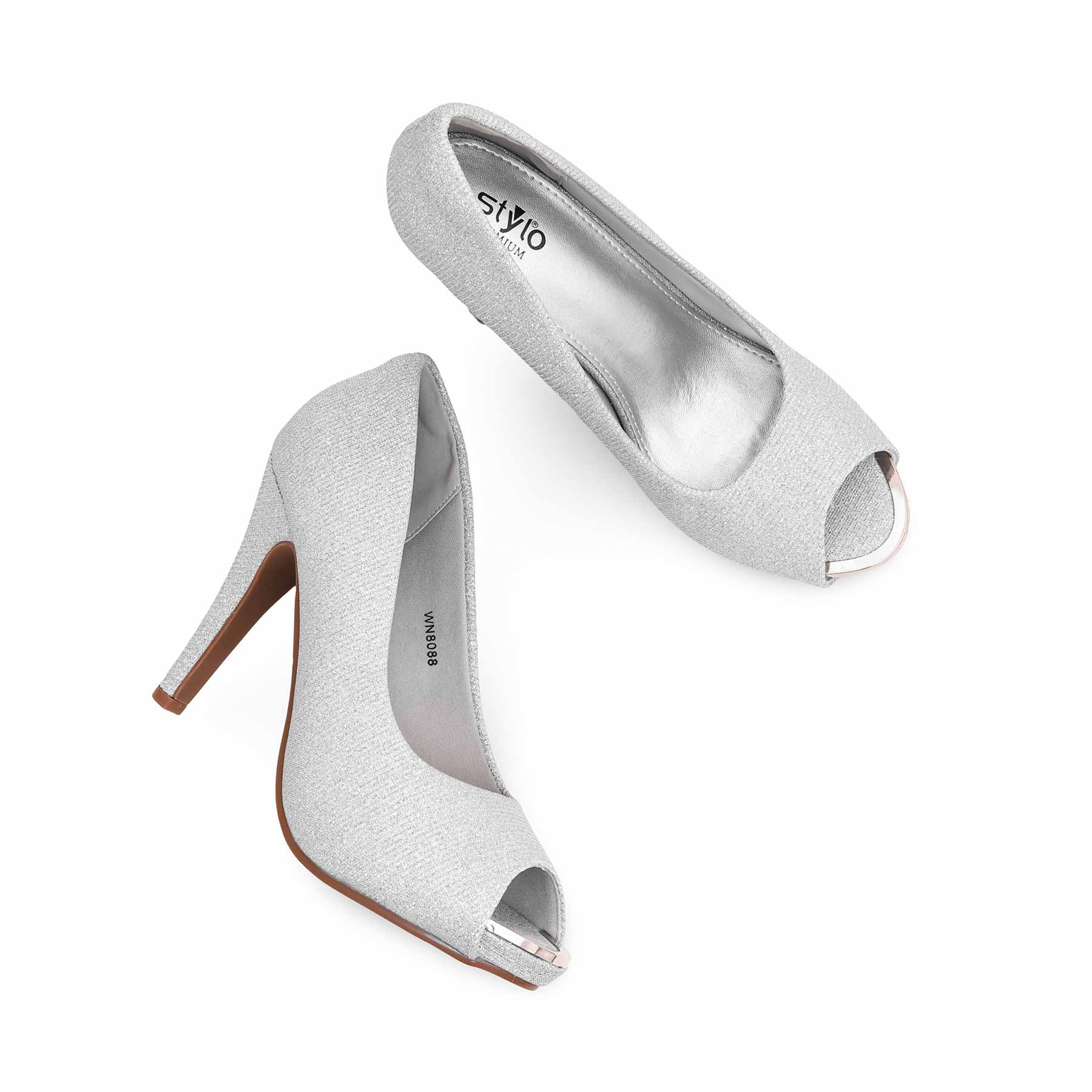 Silver Peep Toes WN8088 - Image 5