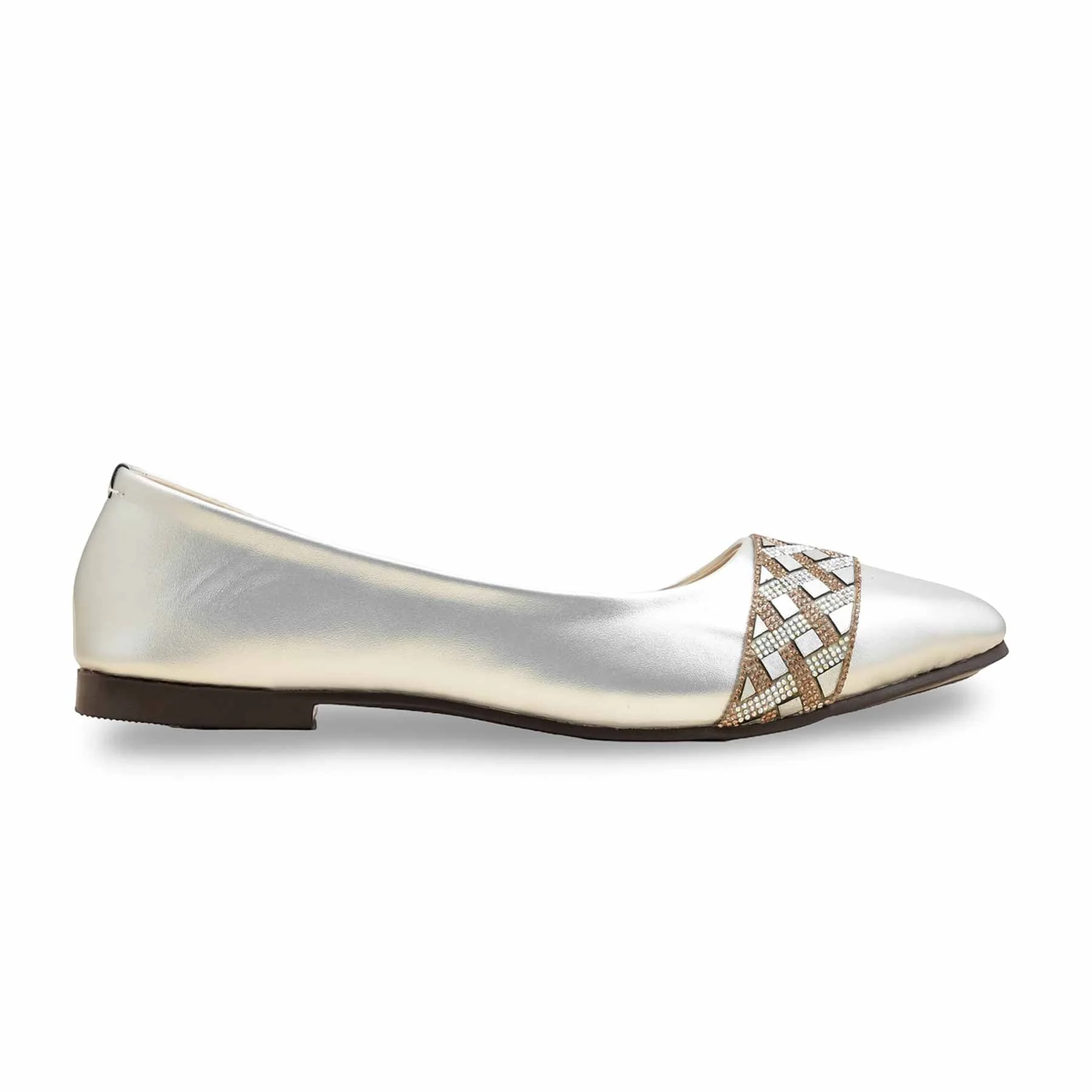 Silver Pumps For Ladies WN1253 - Image 2