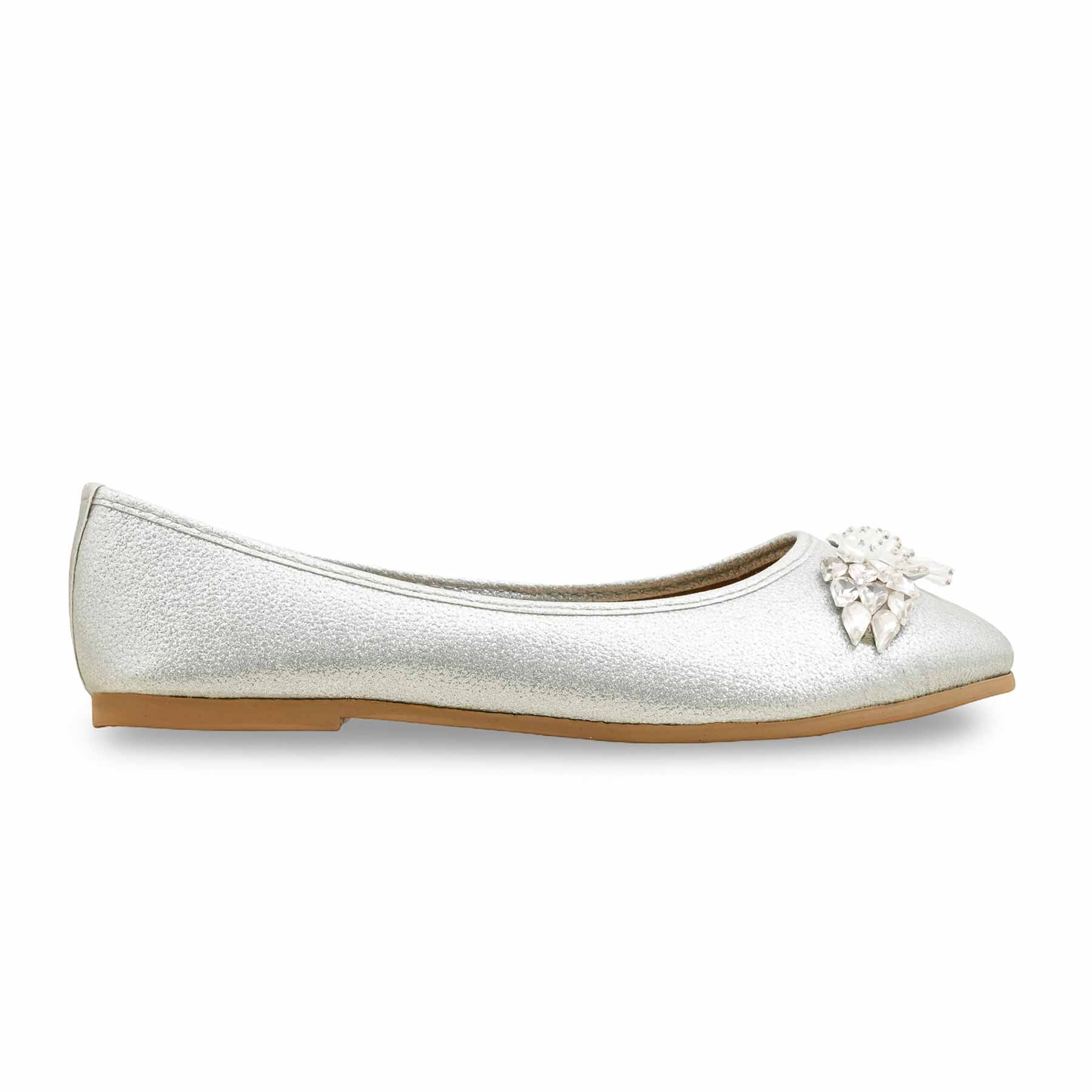 Silver Pumps For Ladies WN1271 - Image 3