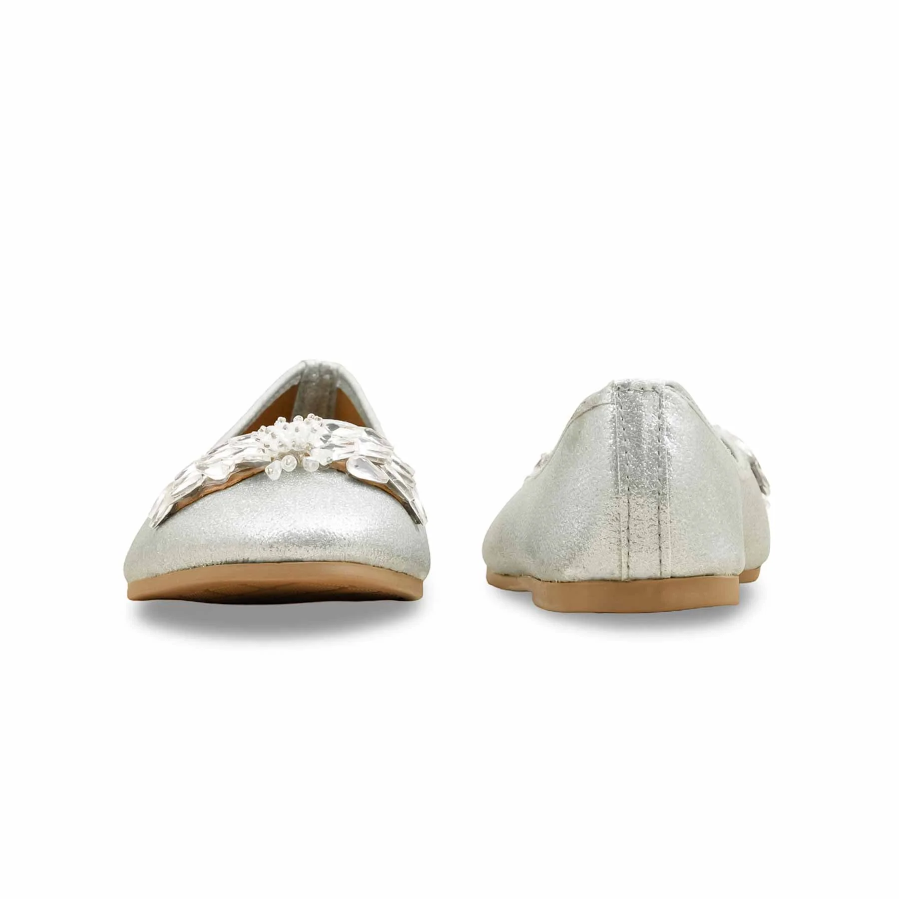 Silver Pumps For Ladies WN1271 - Image 5