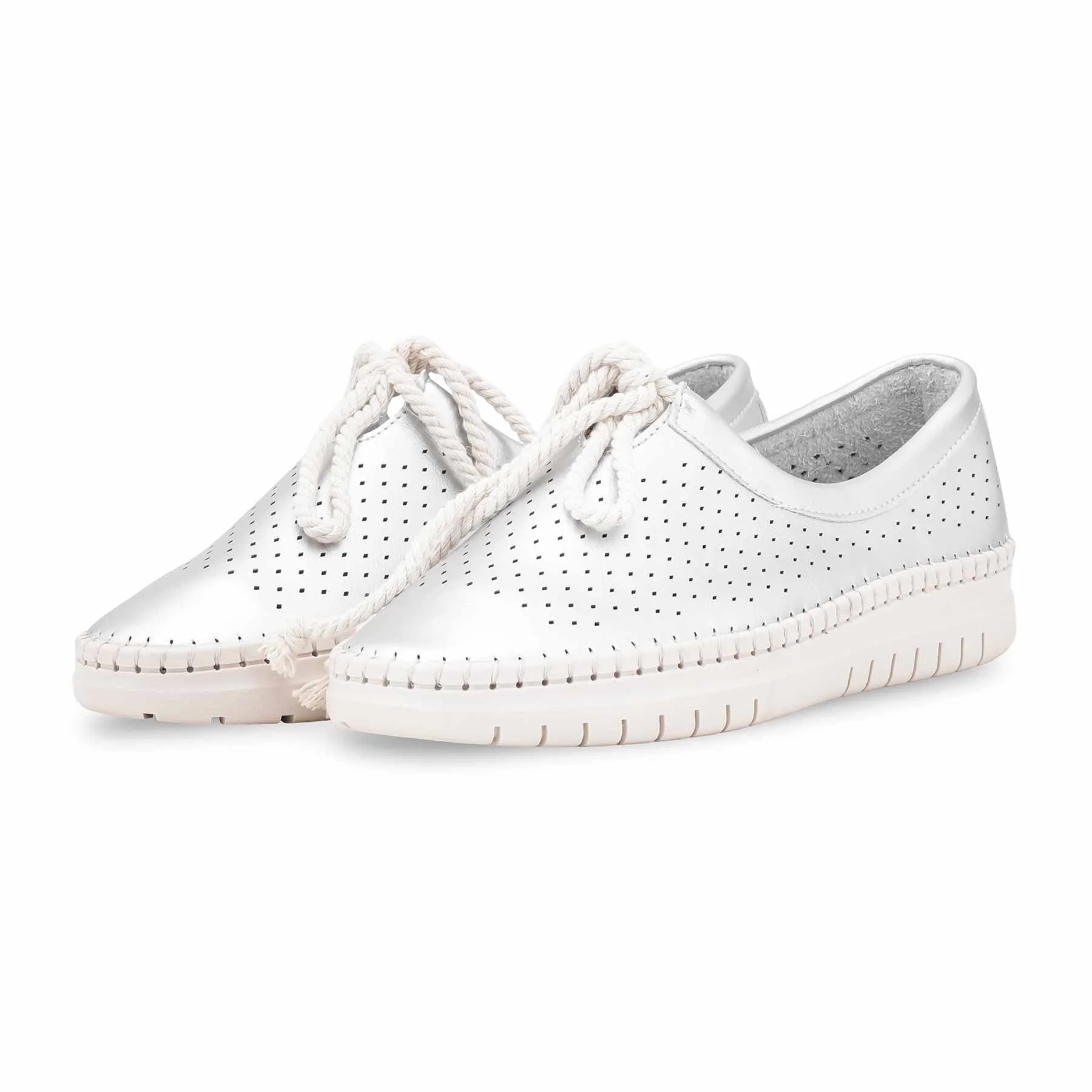 Silver Pumps For Women WN1337 - Image 3
