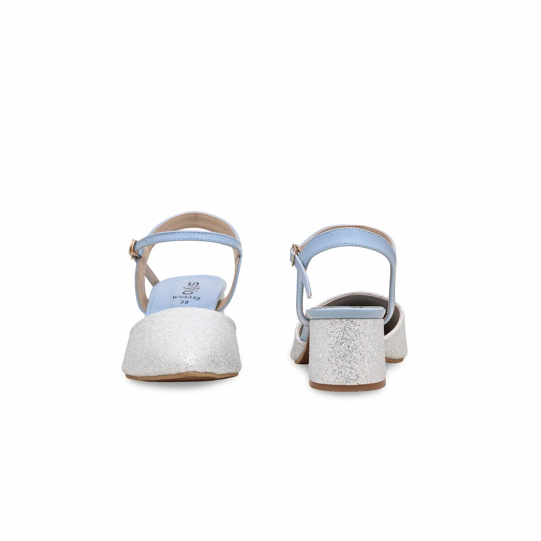 Silver Women Court Shoes WN5342 - Image 3