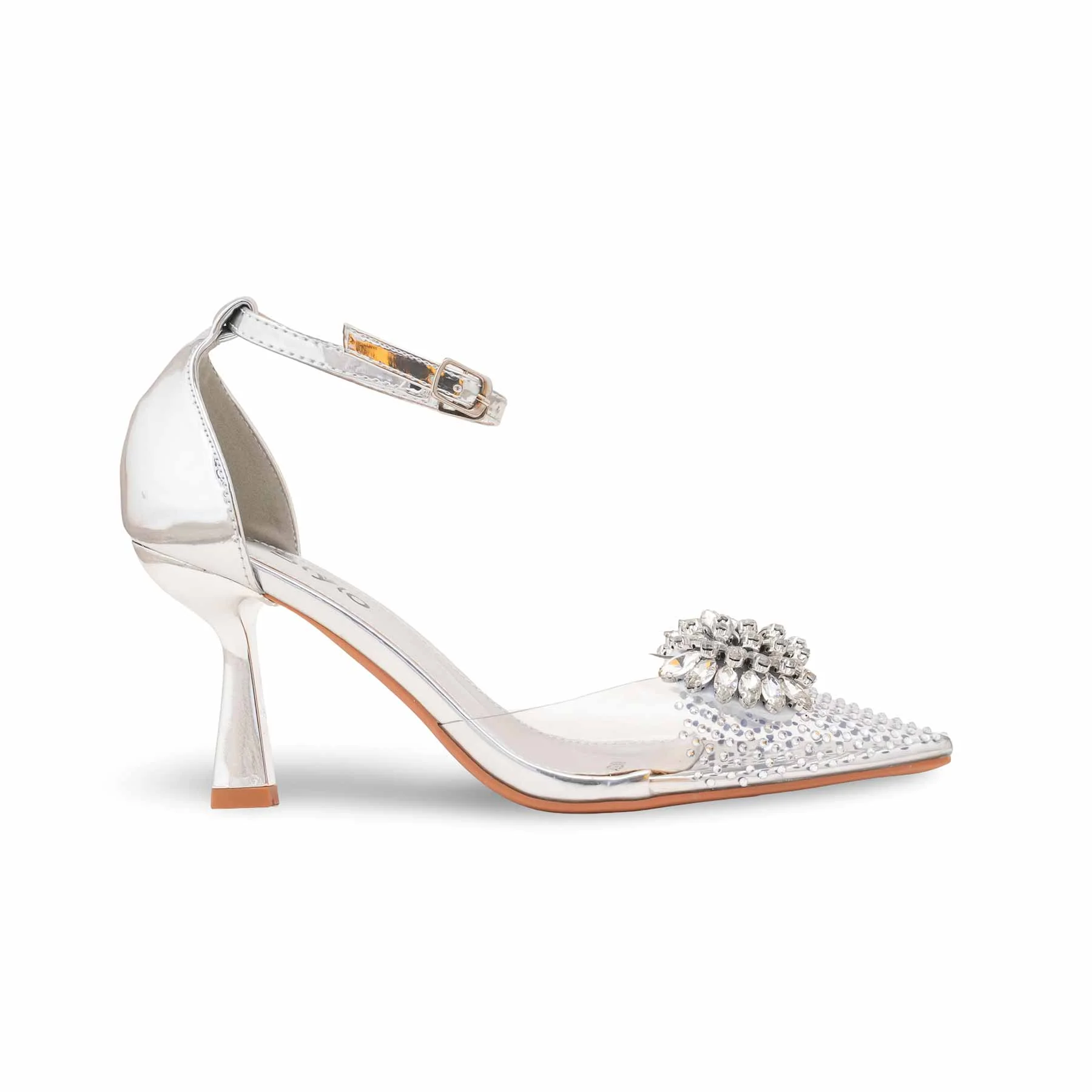 Silver Women Court Shoes WN7521 - Image 2