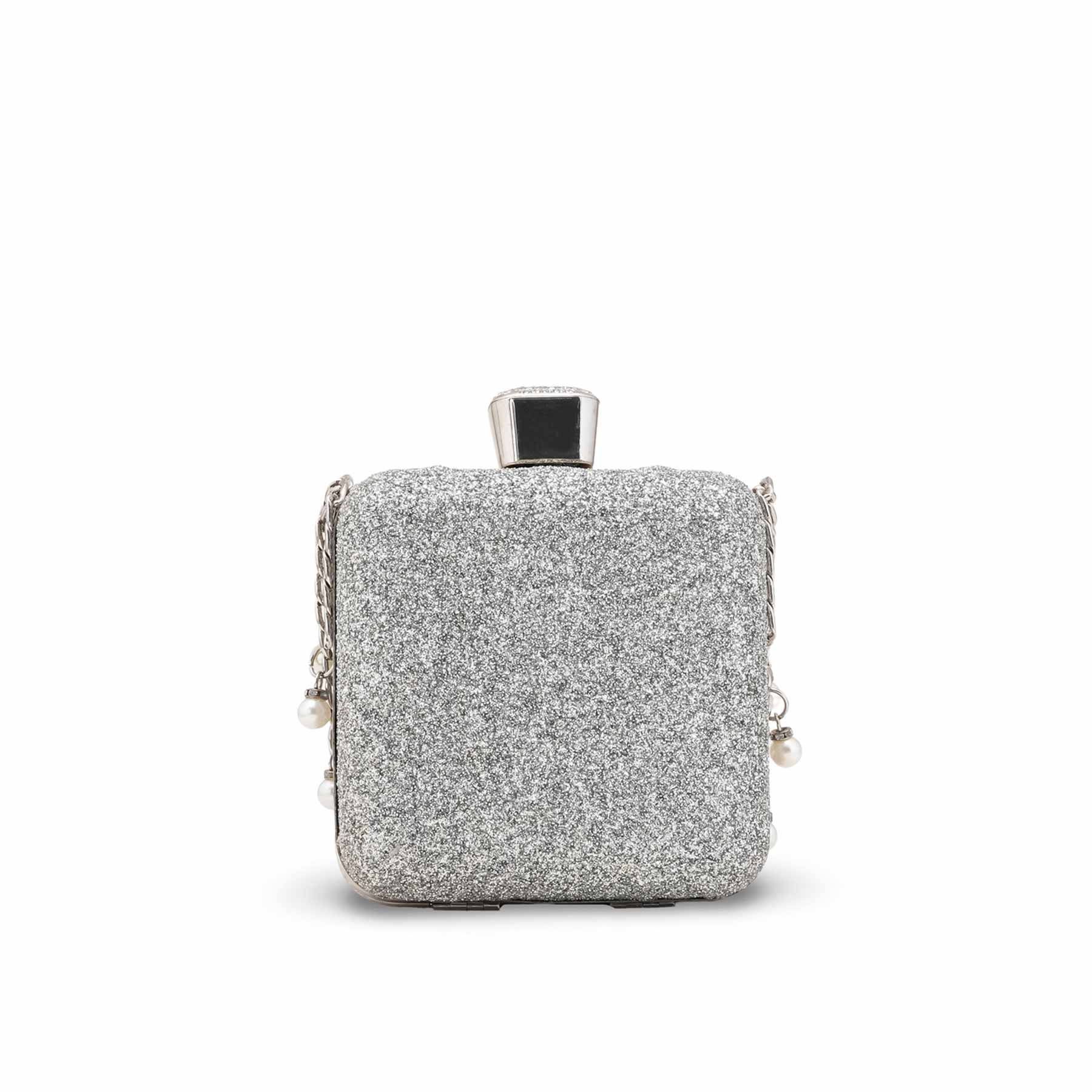Silver Women Fancy Clutch P15707 - Image 4