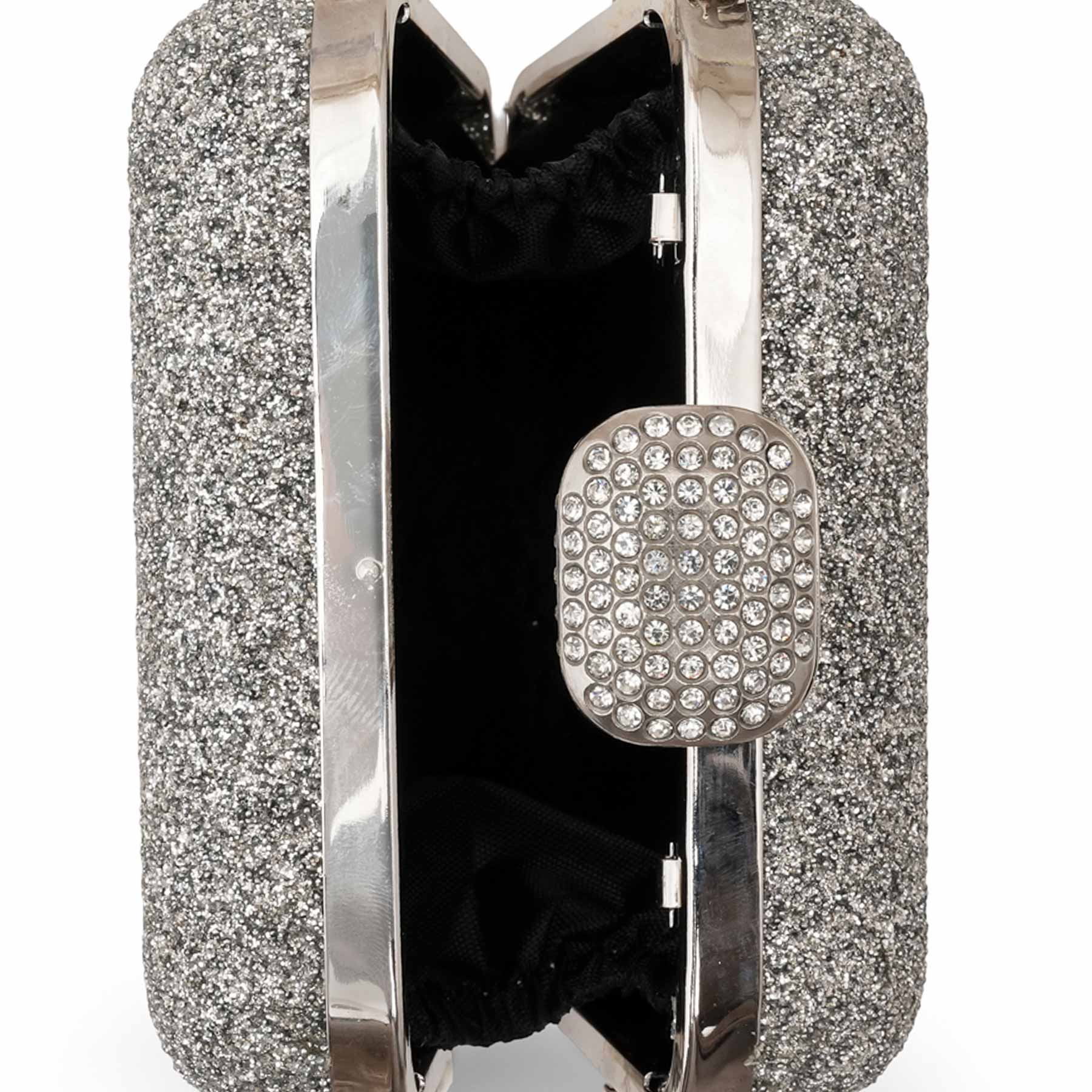 Silver Women Fancy Clutch P15707 - Image 5
