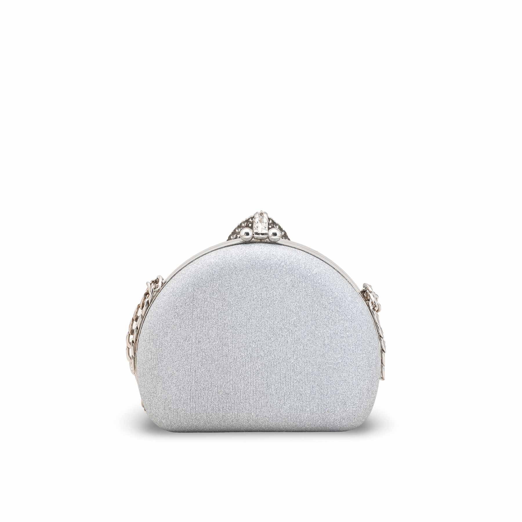 Silver Women Fancy Clutch P15708 - Image 4