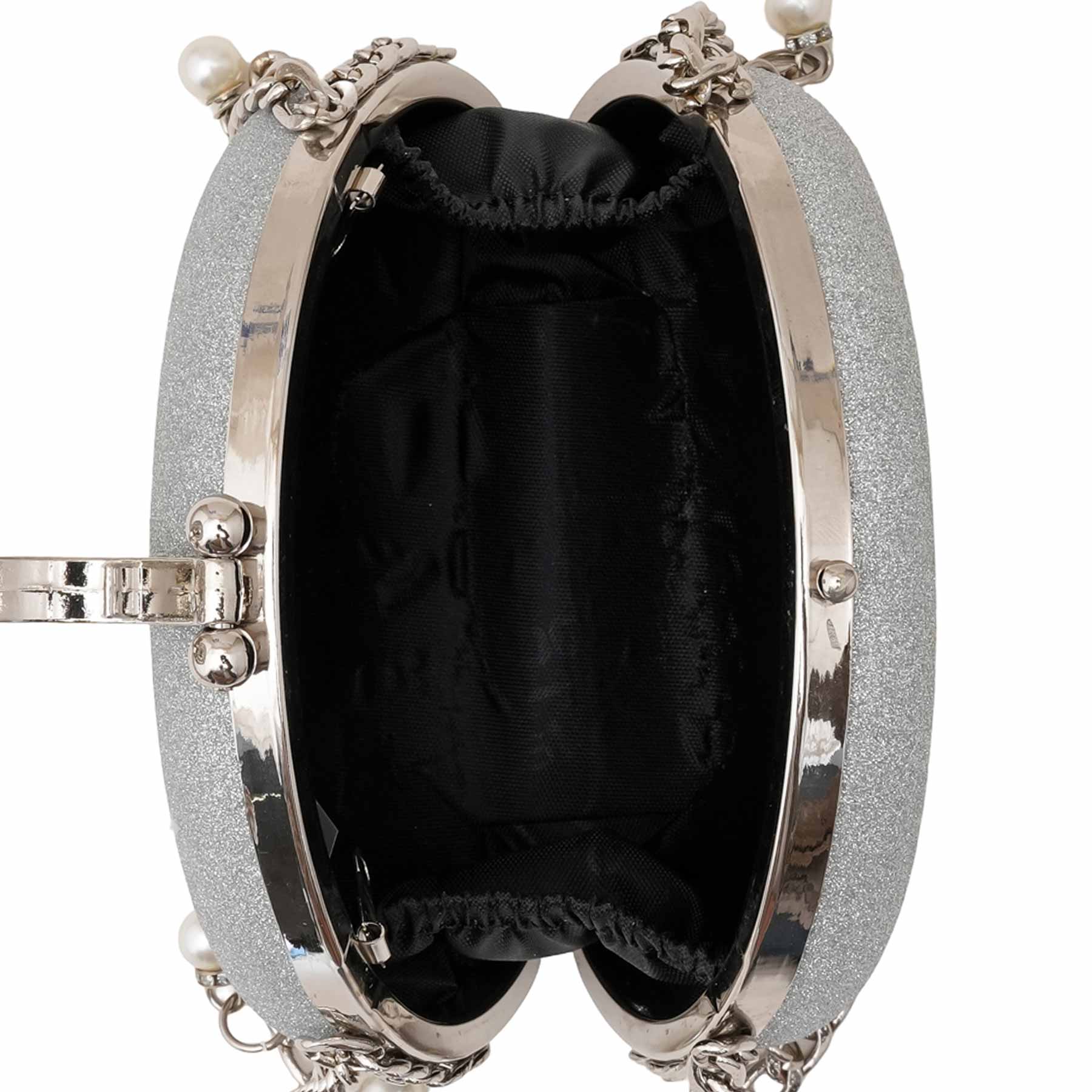 Silver Women Fancy Clutch P15708 - Image 5