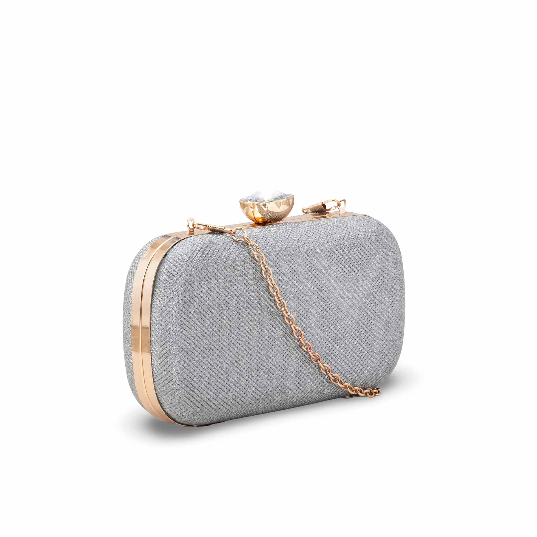 Silver Women Fancy Clutch P15712 - Image 3