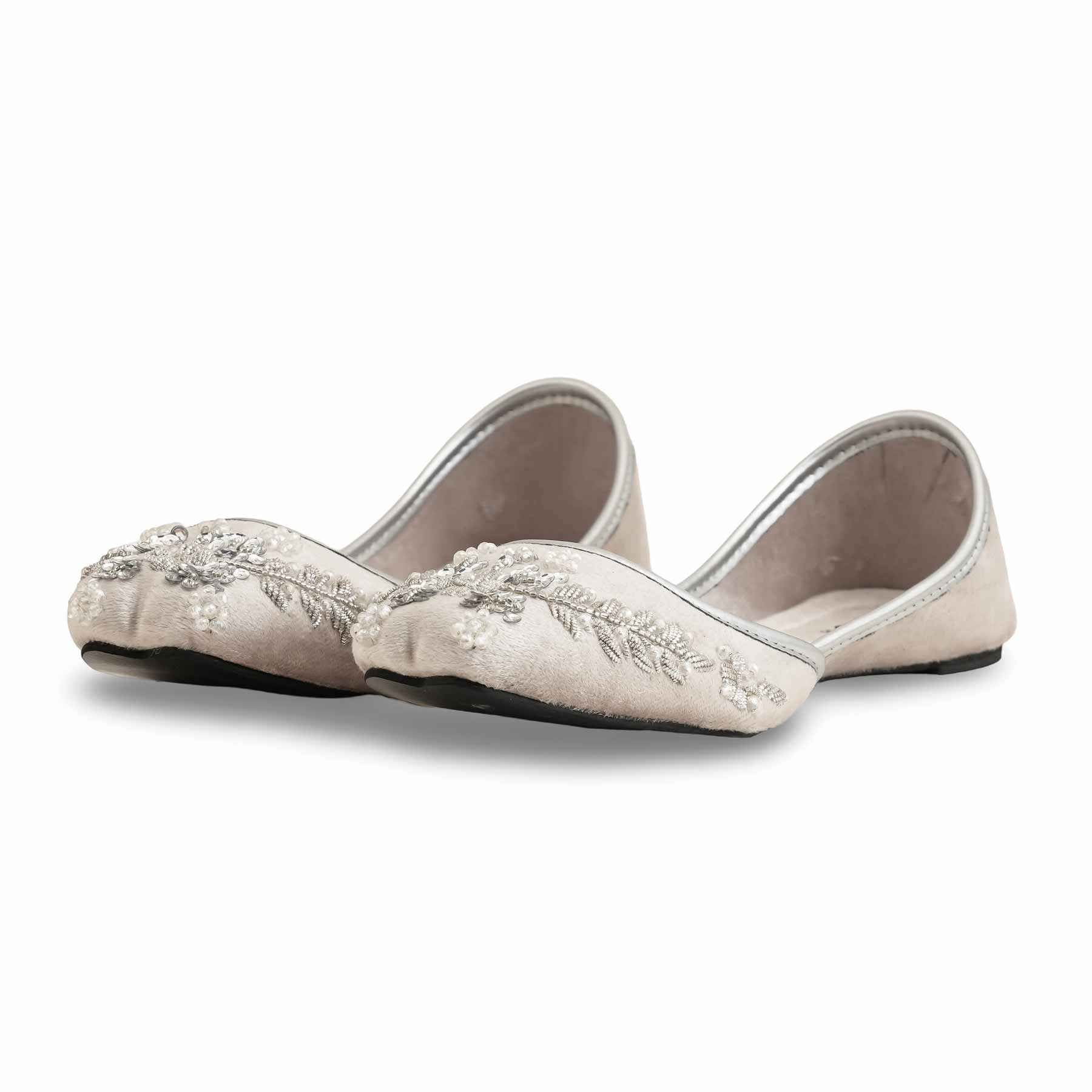 Silver Women Fancy Khussa EC8547 - Image 5