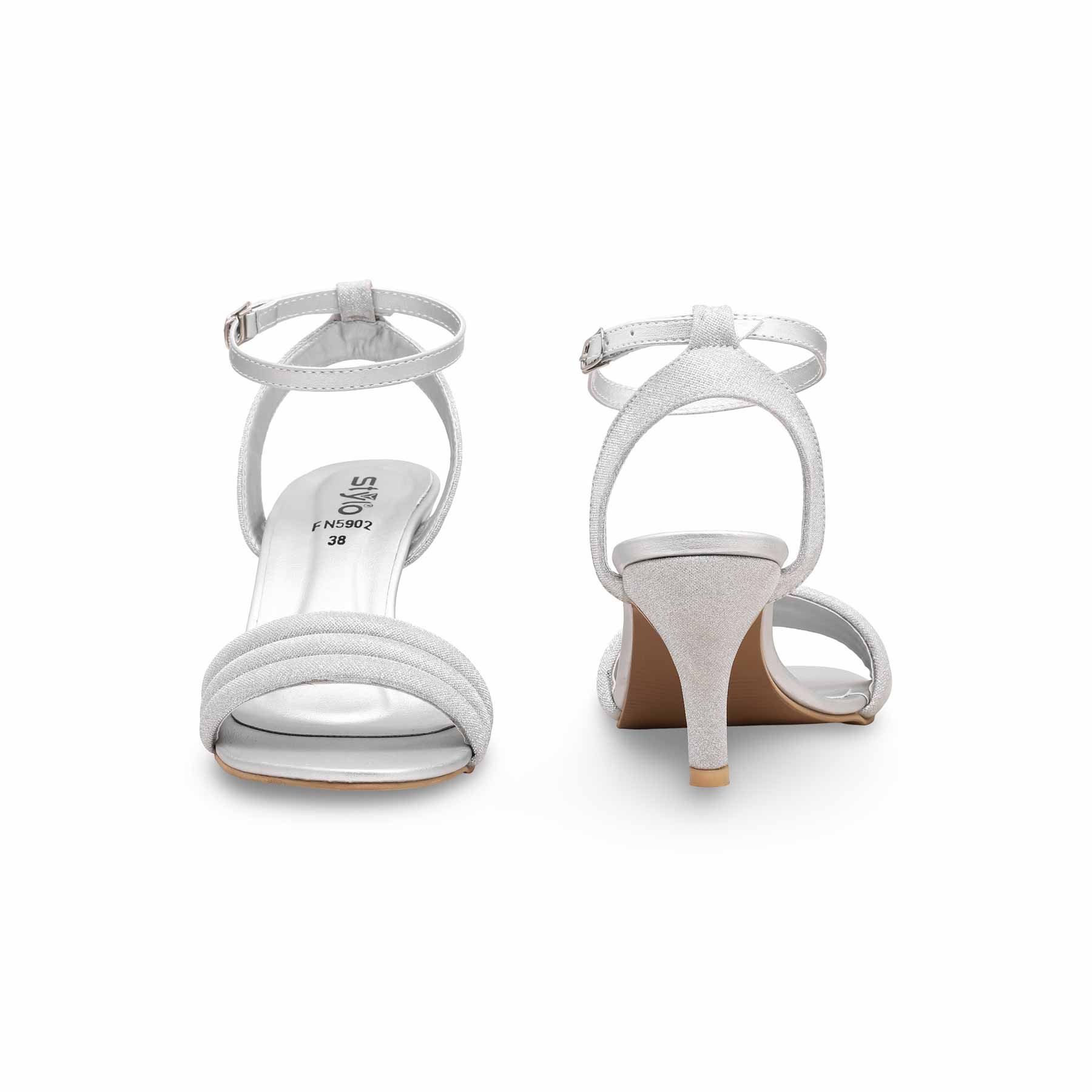 Silver Women Fancy Sandal FN5902 - Image 4