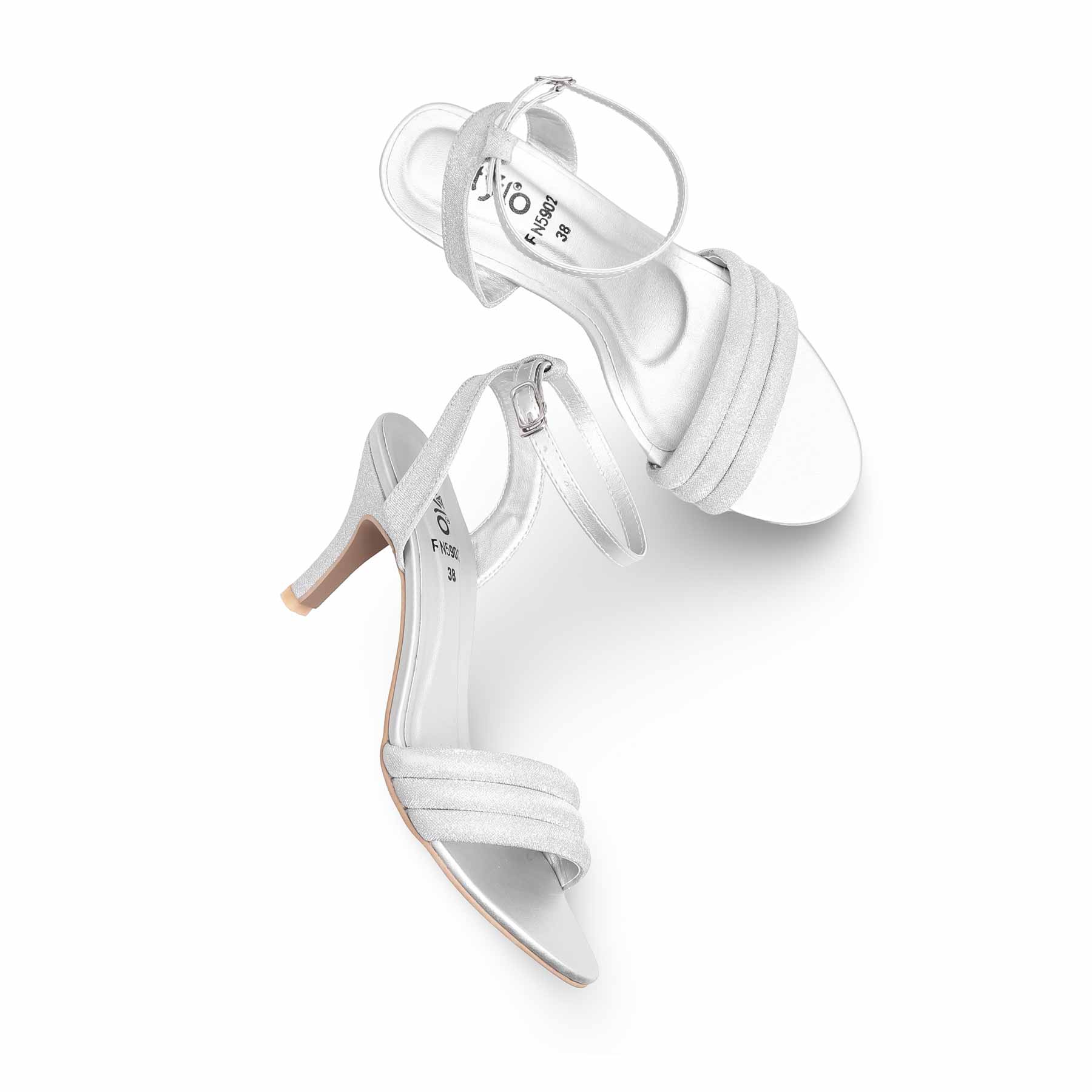 Silver Women Fancy Sandal FN5902 - Image 5
