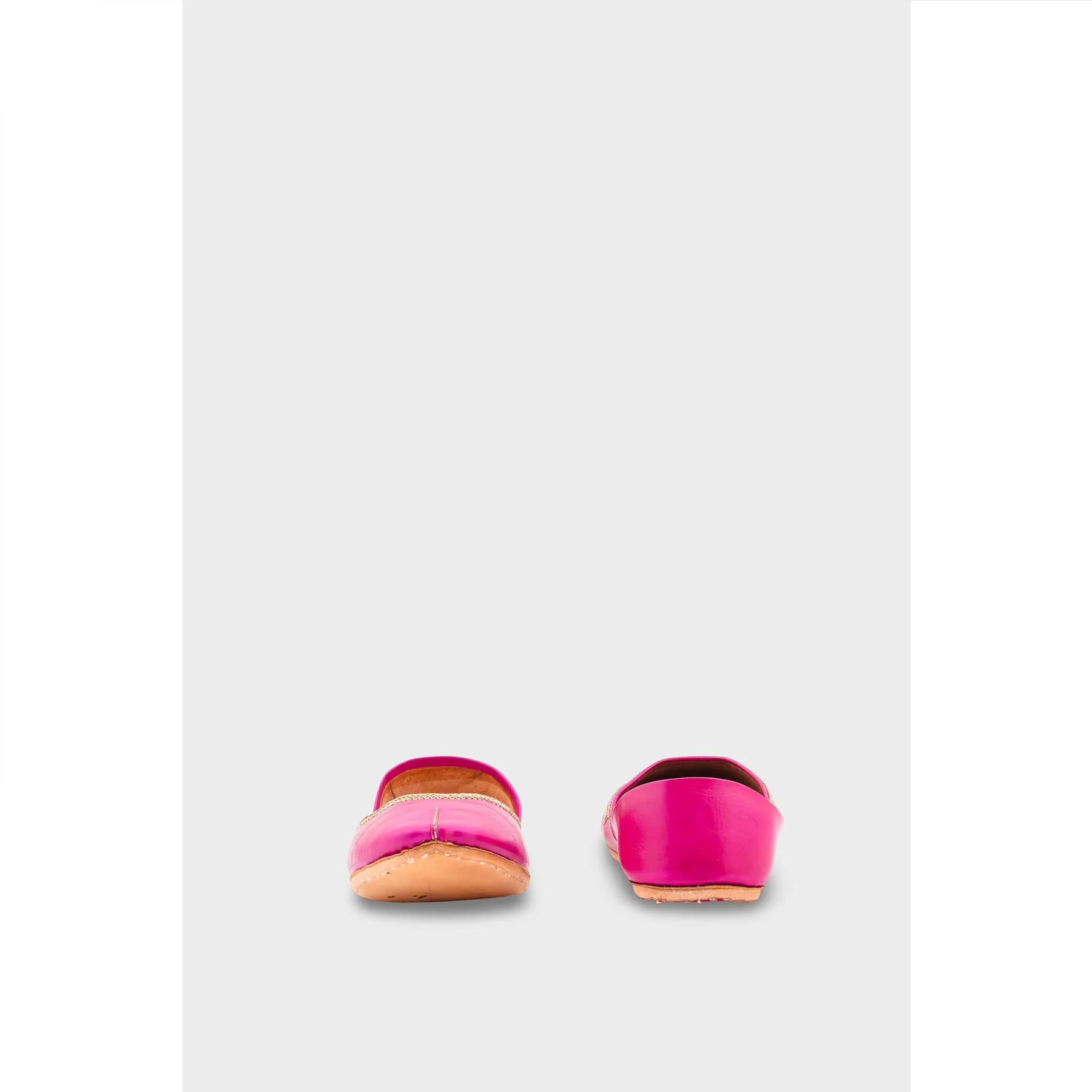 Sk Pink Leather Khussa EC8657 - Image 4