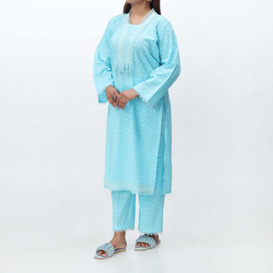 2PC- Embroidered Chikankari Suit PS4075 - Image 2