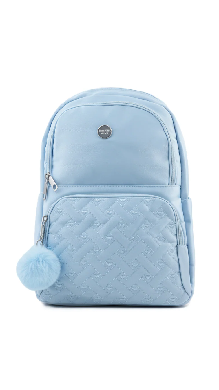 Sky Blue Casual Back Pack For Women P47473 - Image 2