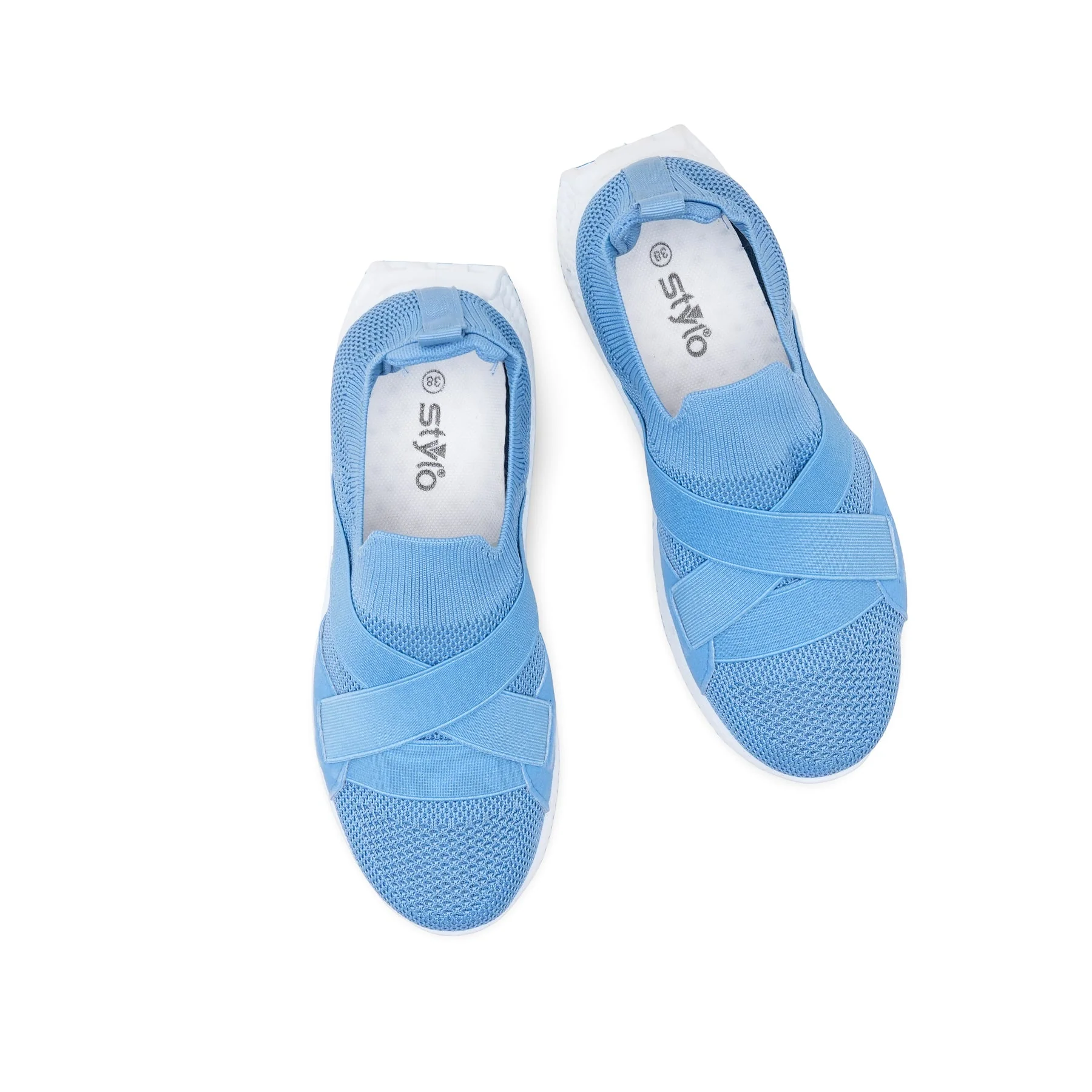 Sky Blue Casual Sneaker For Ladies AT9117 - Image 5