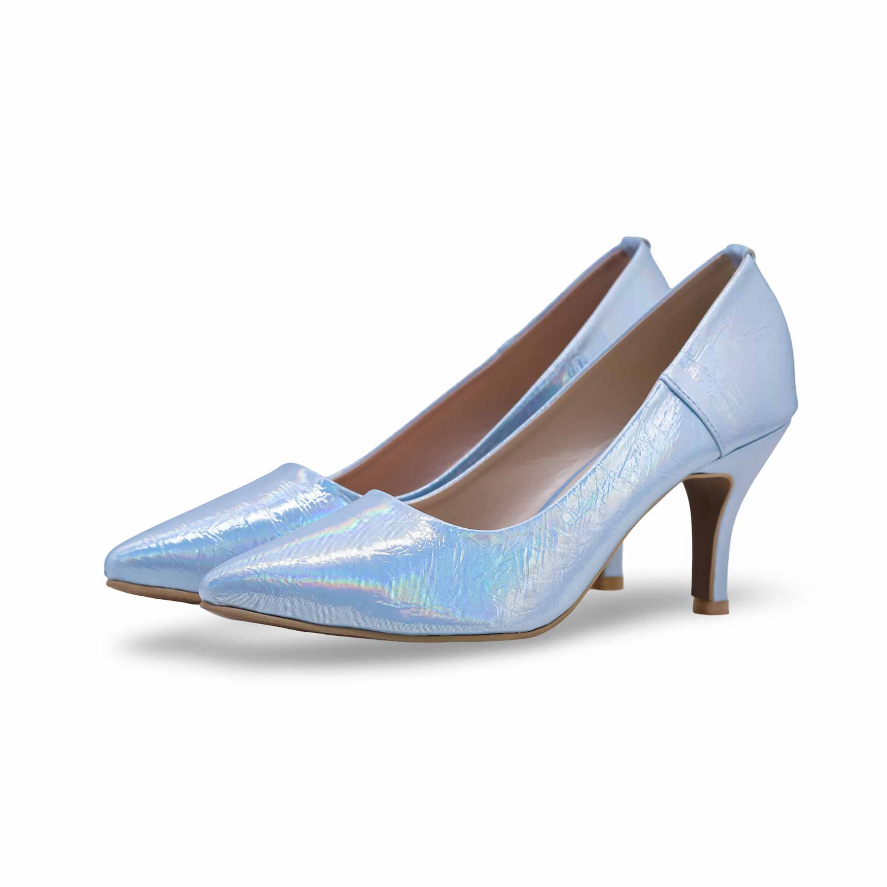 Sky Blue Court Shoes for Women WN7392 - Image 3