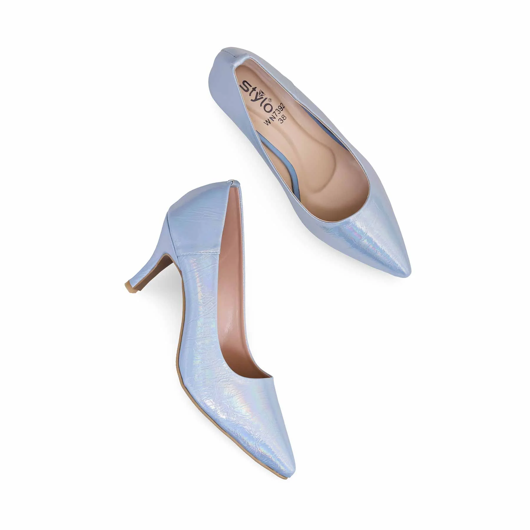 Sky Blue Court Shoes for Women WN7392 - Image 5