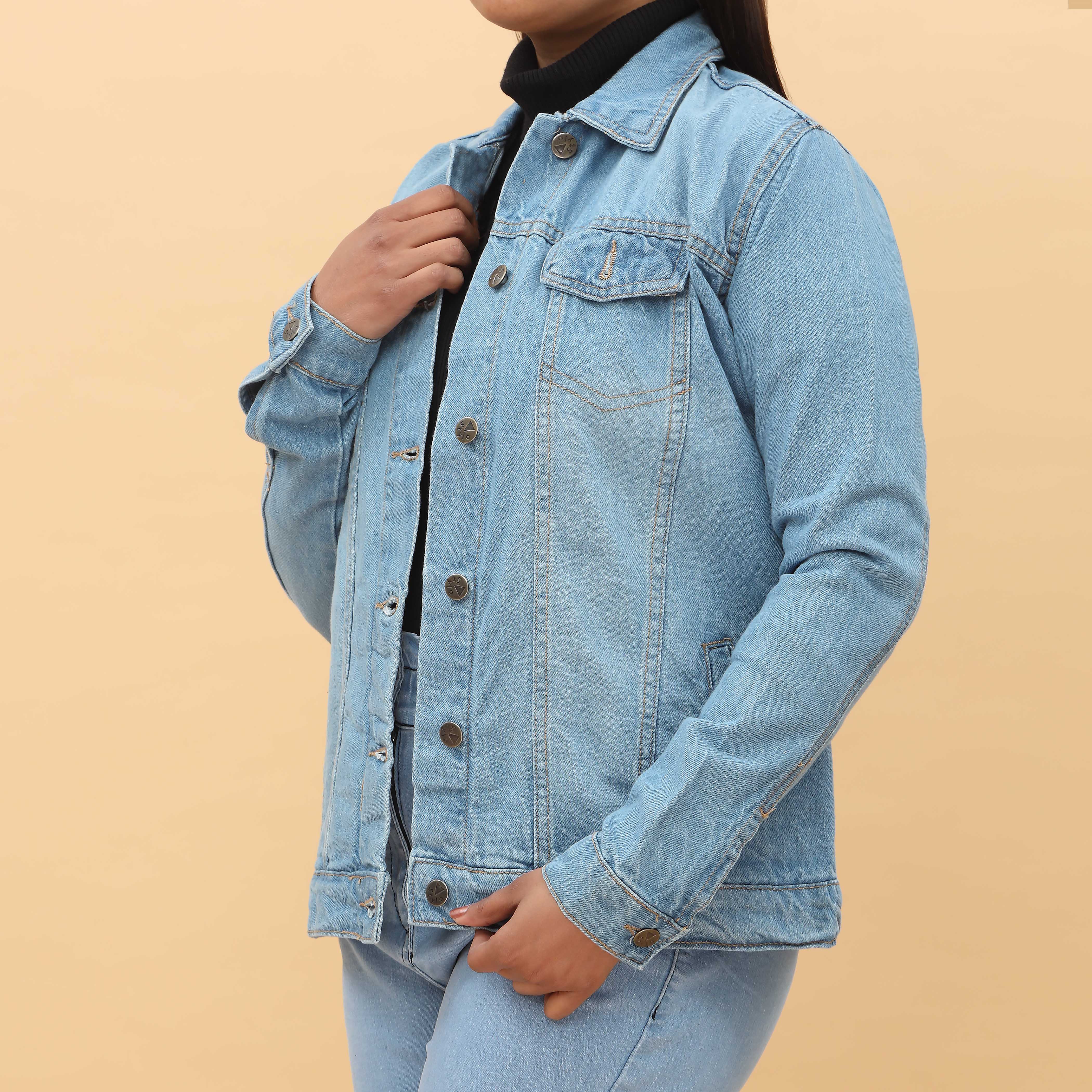 Sky Blue Denim Jacket PW4290 - Image 2
