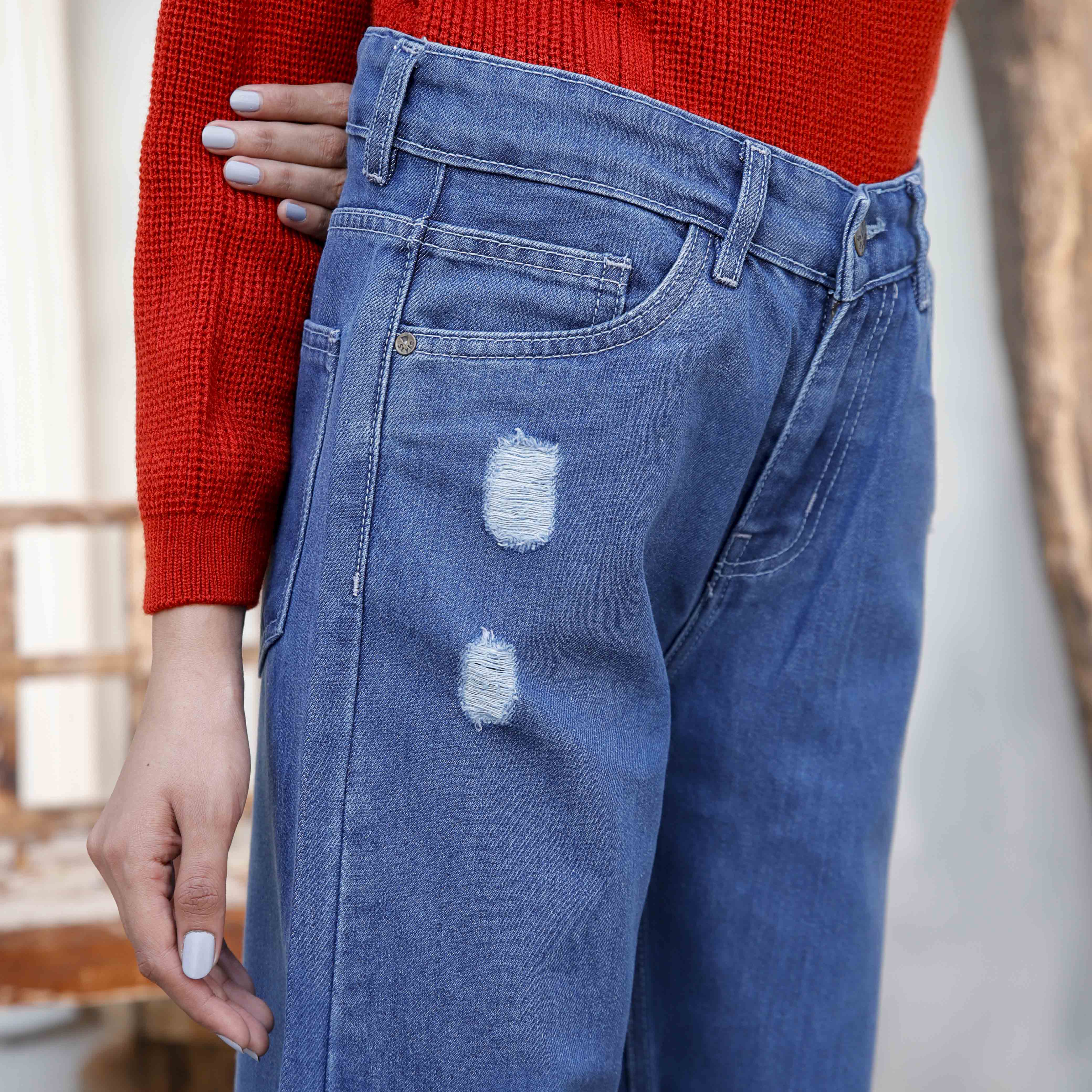 Sky Blue Denim pant PS4595 - Image 4