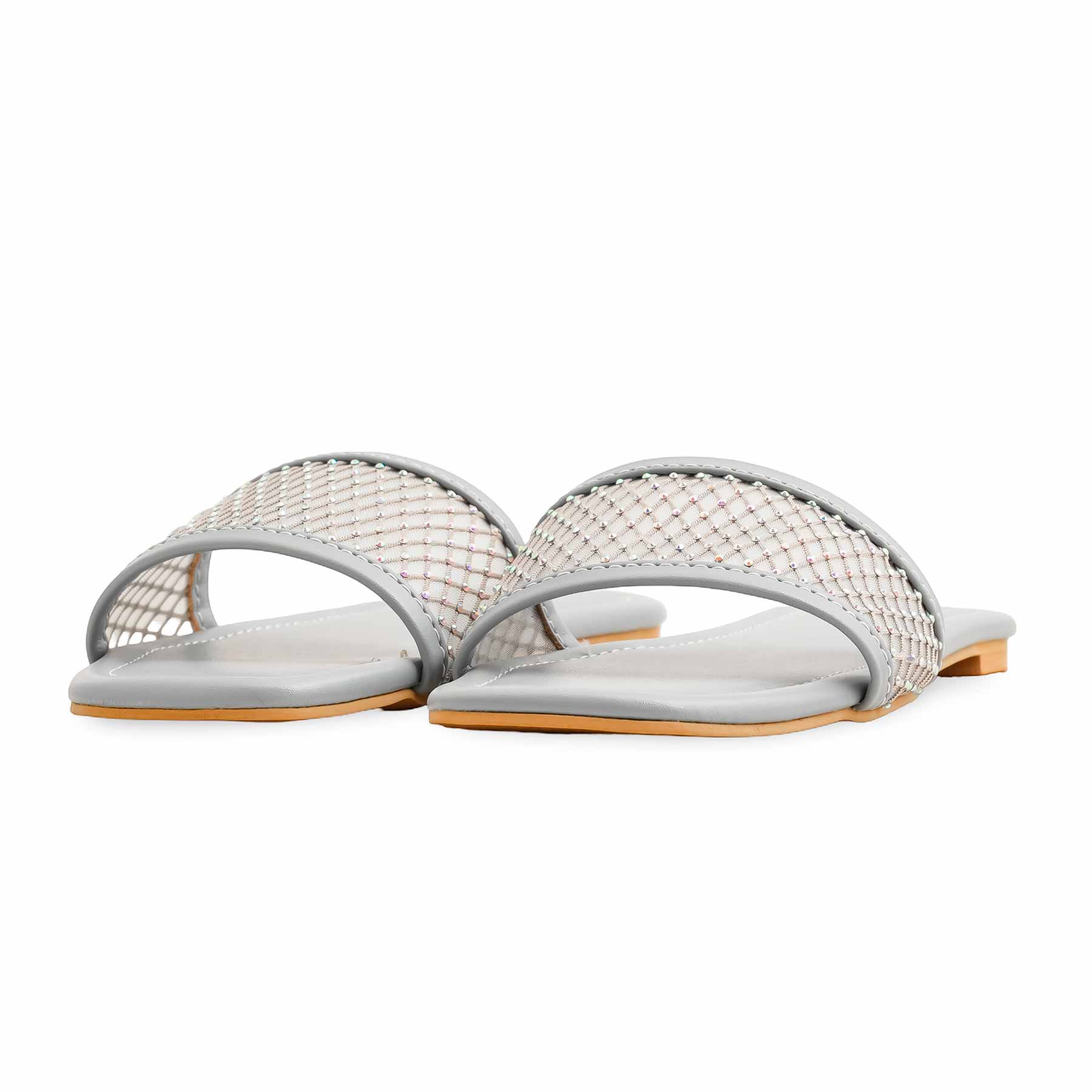 Sky Blue Fancy Slipper For Women FN7906 - Image 3