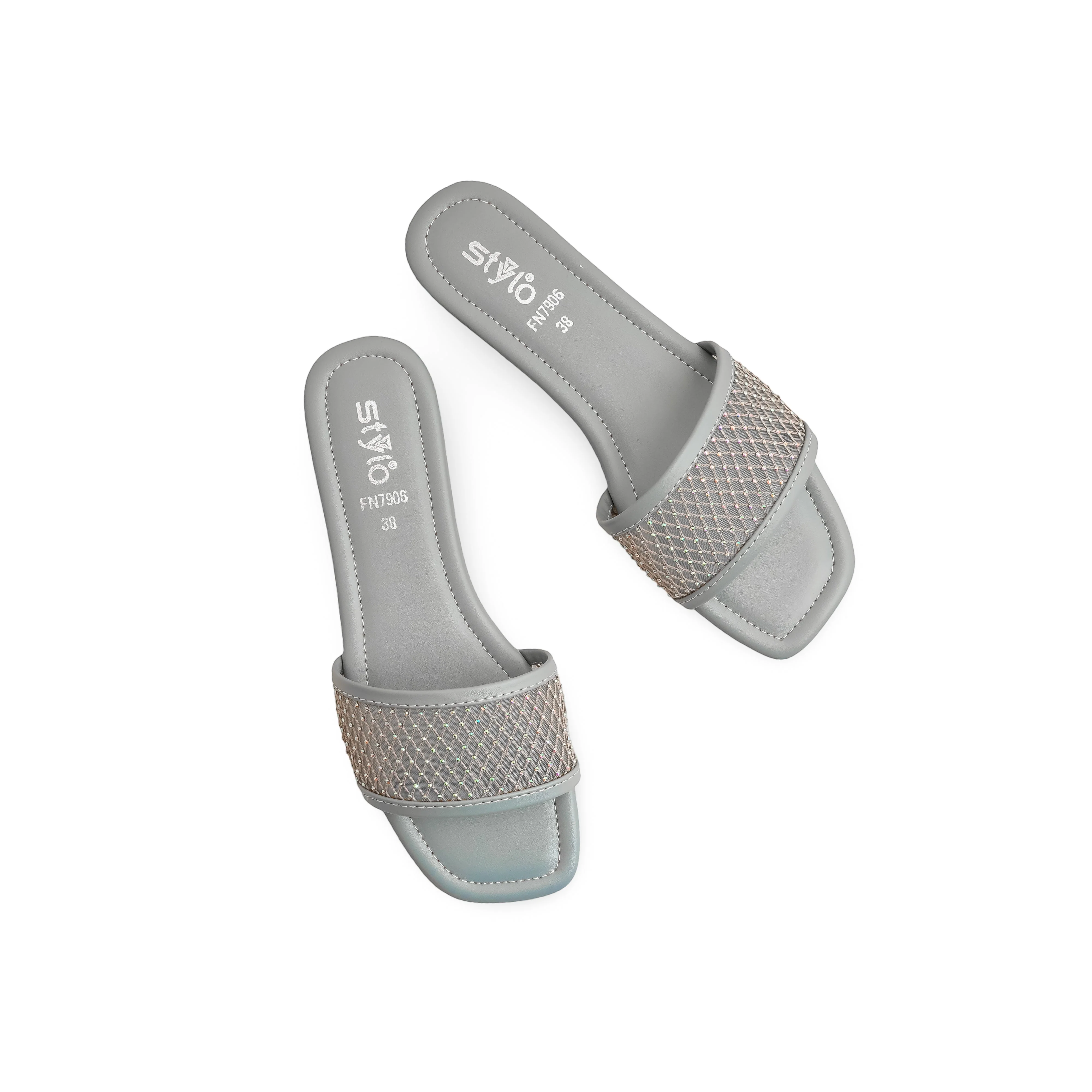 Sky Blue Fancy Slipper For Women FN7906 - Image 5