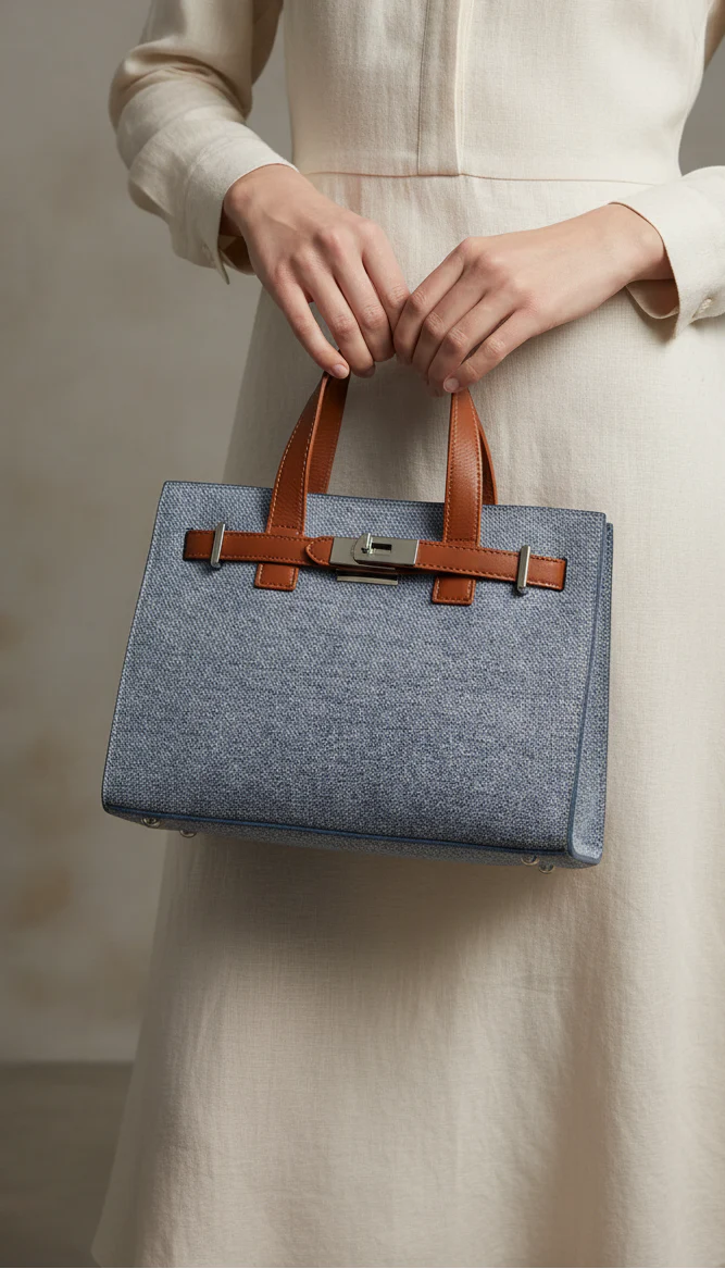 Sky Blue Formal Hand Bag For Ladies P36461