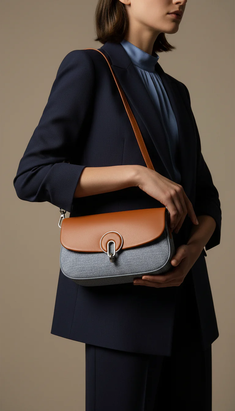 Sky Blue Formal Shoulder Bag For Ladies P36457