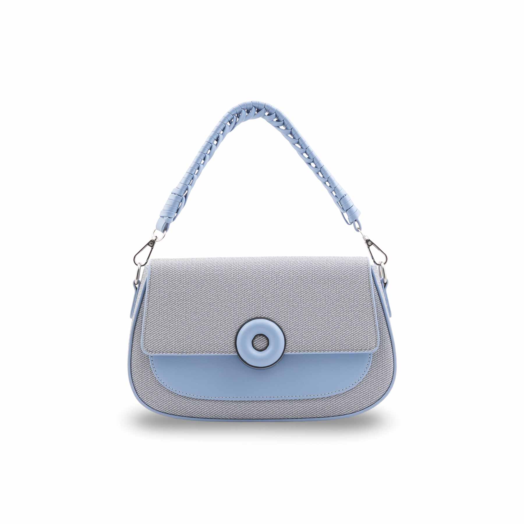 Sky Blue Formal Shoulder Bag For Women P36456 - Image 2