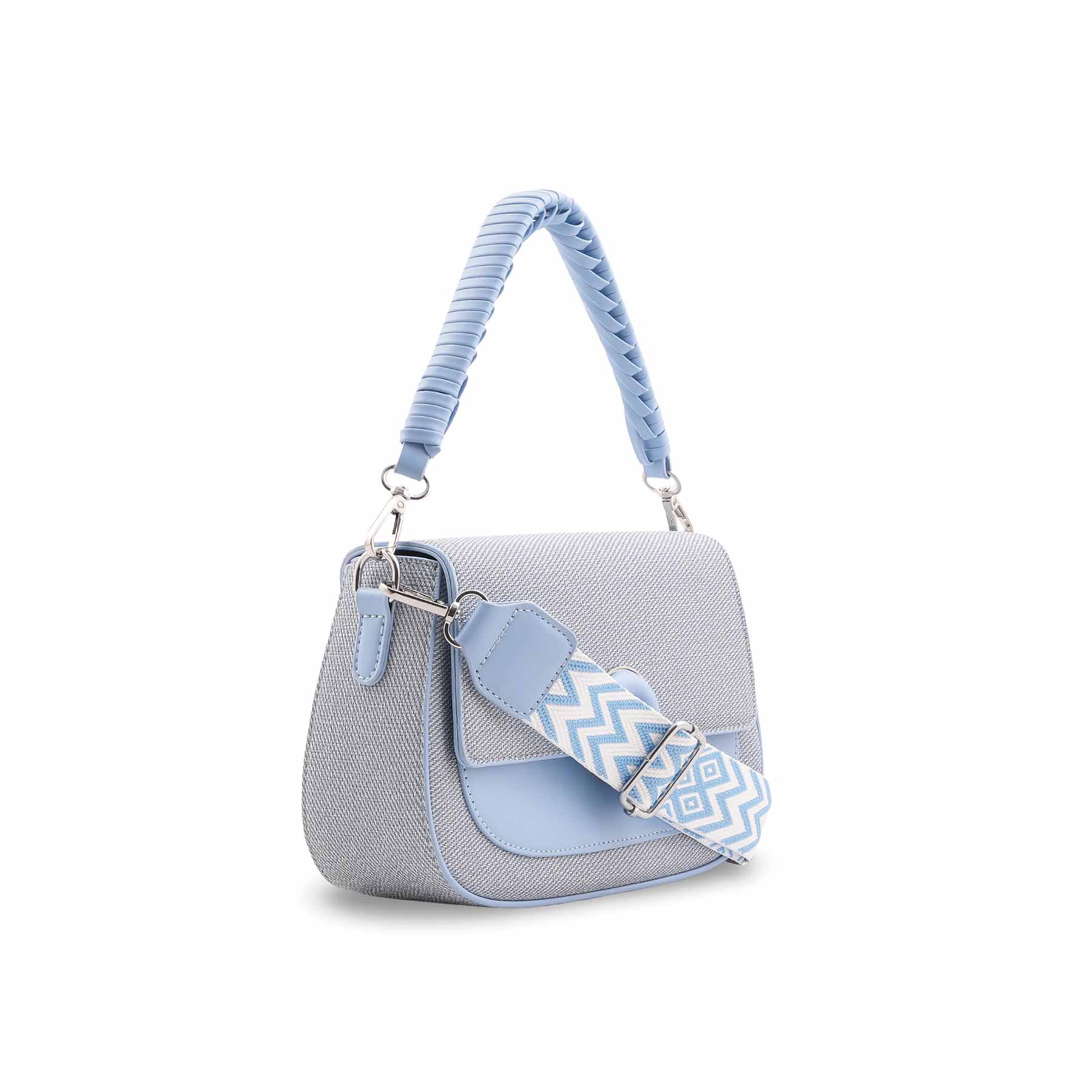 Sky Blue Formal Shoulder Bag For Women P36456 - Image 3