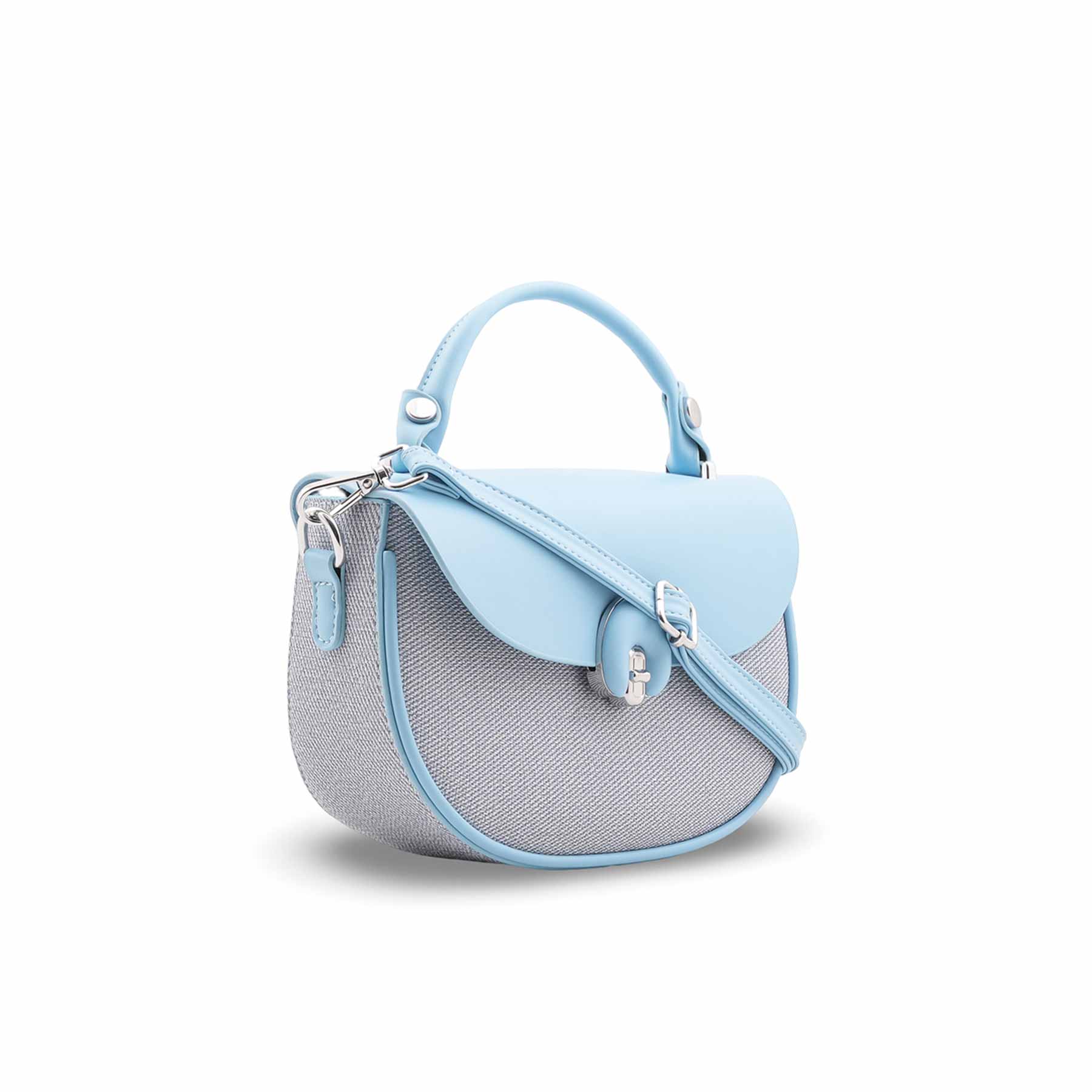 Sky Blue Formal Shoulder Bag For Women P36458 - Image 3