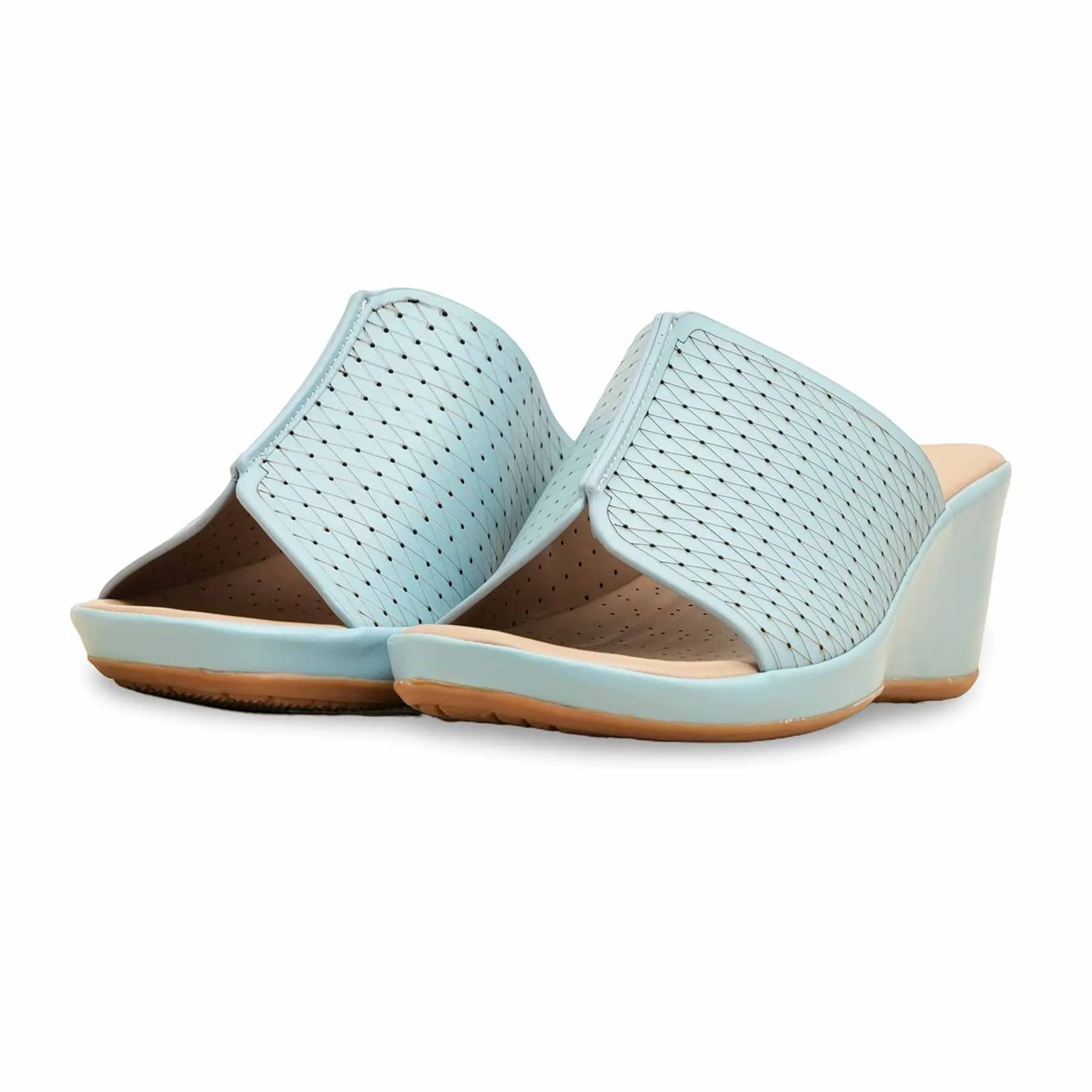 Sky Blue Formal Slipper For Ladies PU0621 - Image 3