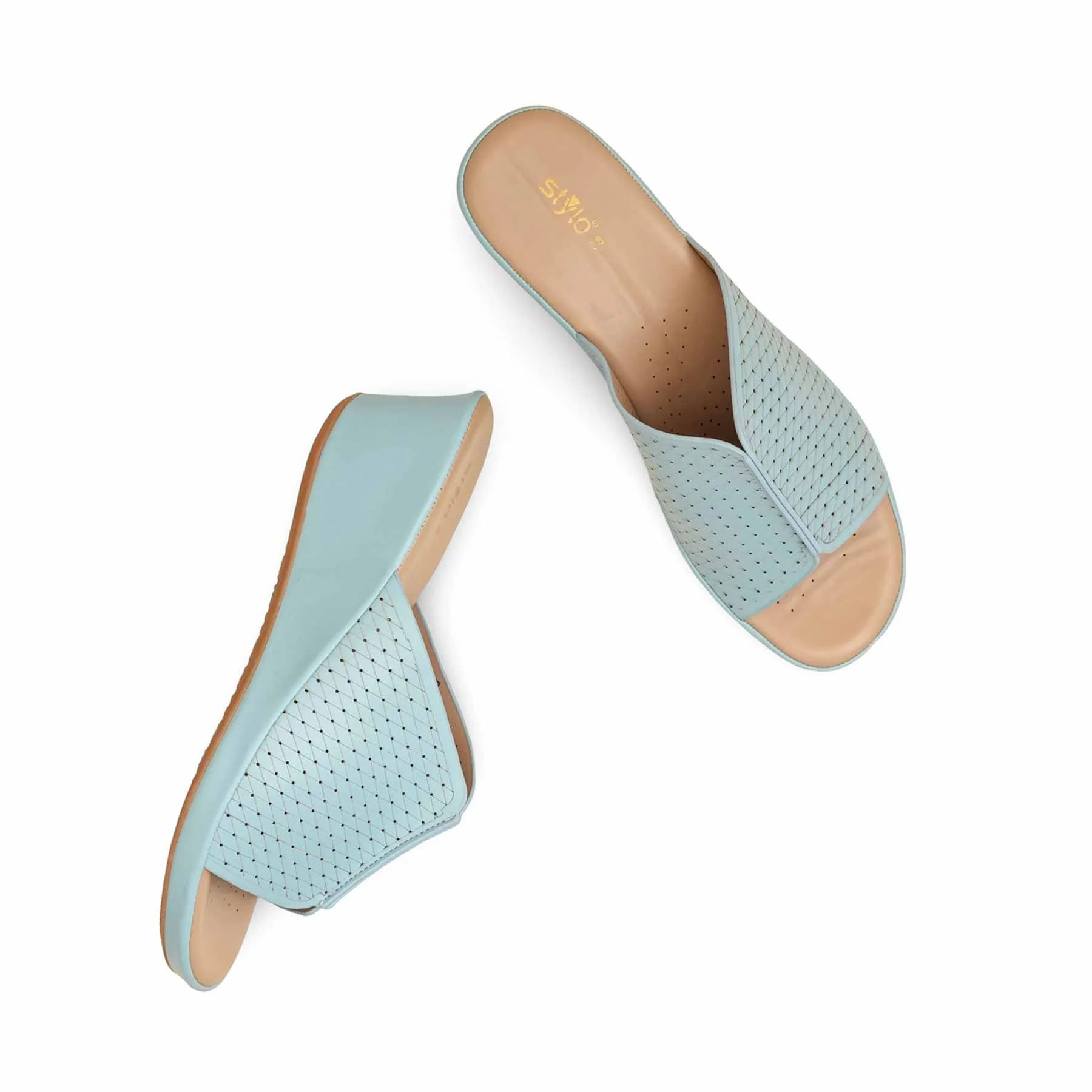 Sky Blue Formal Slipper For Ladies PU0621 - Image 5