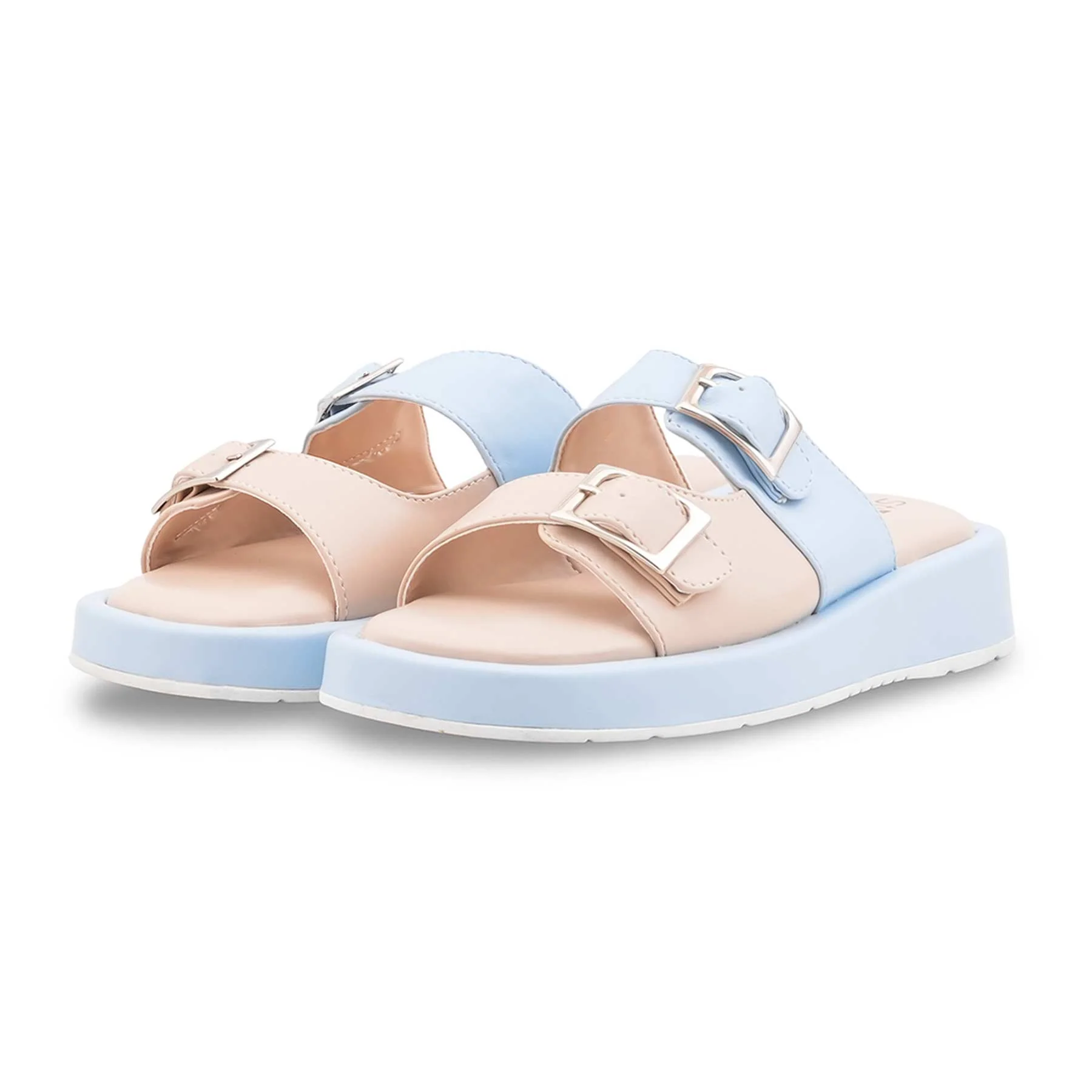 Sky Blue Formal Slipper For Ladies PU0634 - Image 3