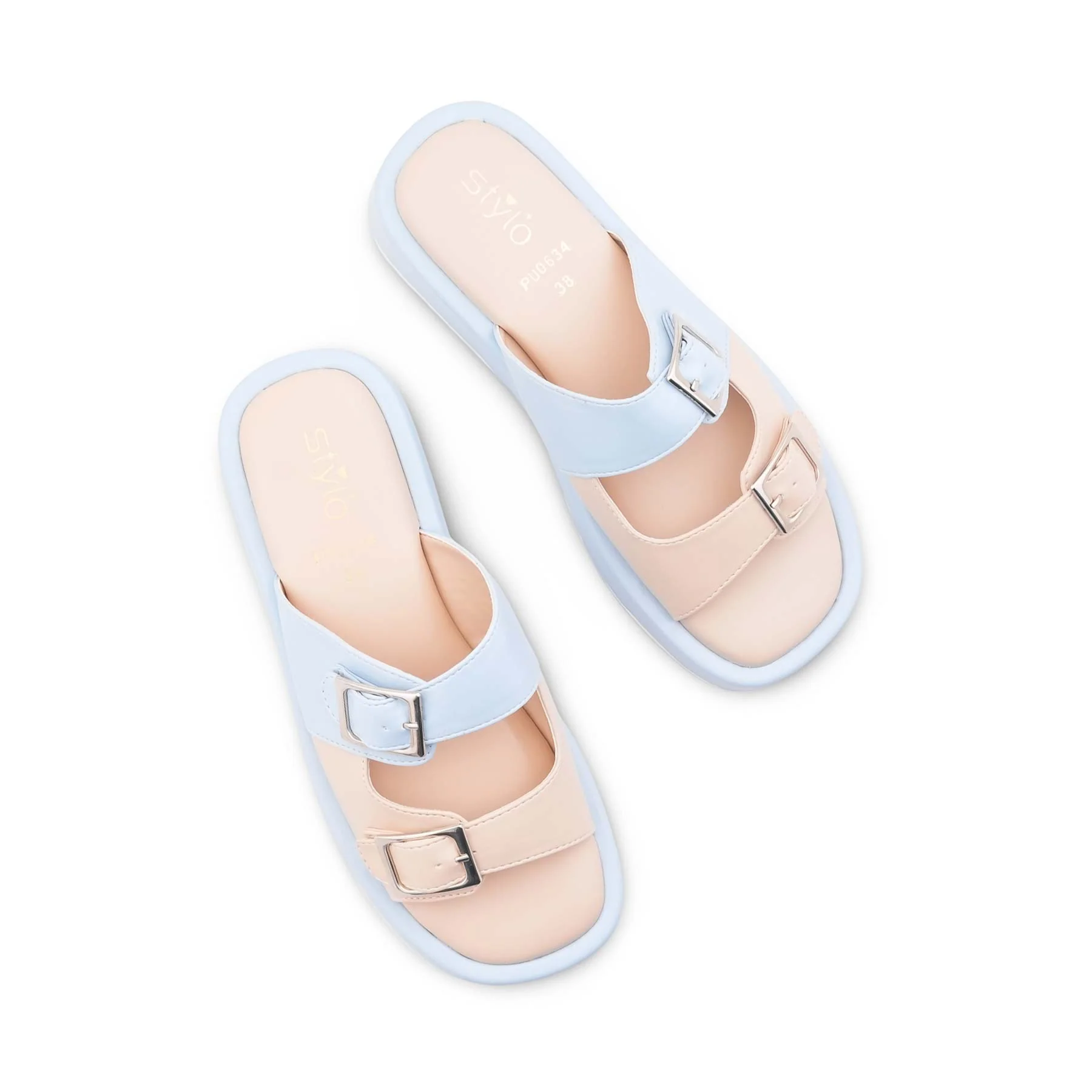 Sky Blue Formal Slipper For Ladies PU0634 - Image 5