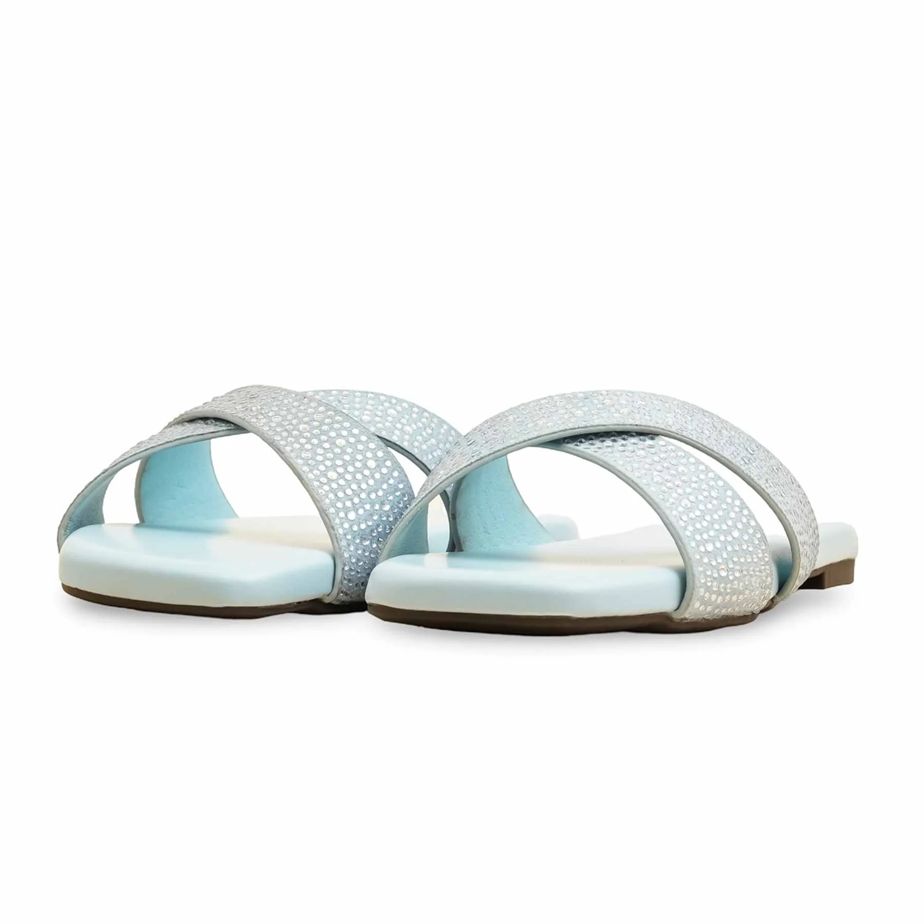 Sky Blue Formal Slipper For Women FR8409 - Image 3