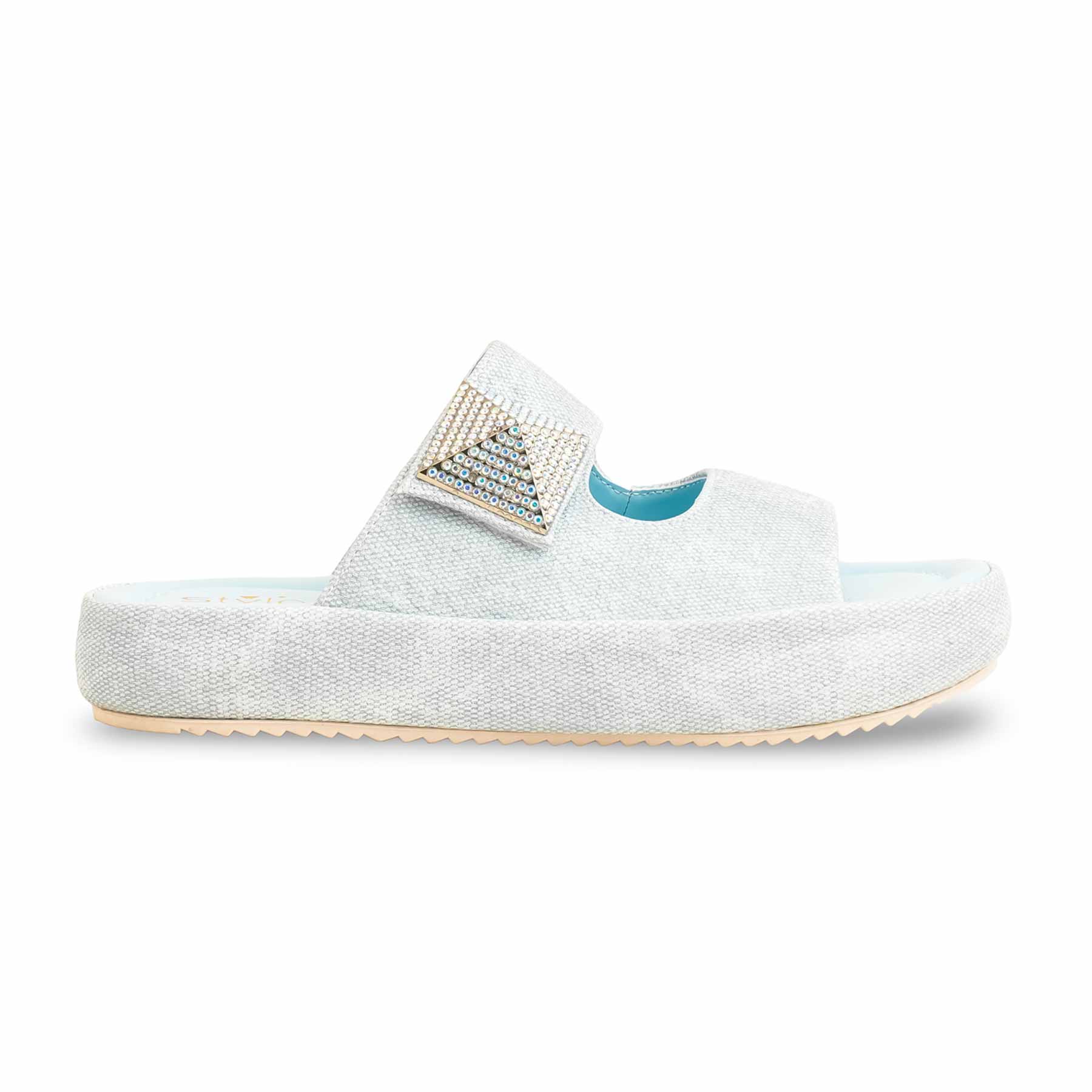 Sky Blue Formal Slipper For Women PU0444 - Image 2