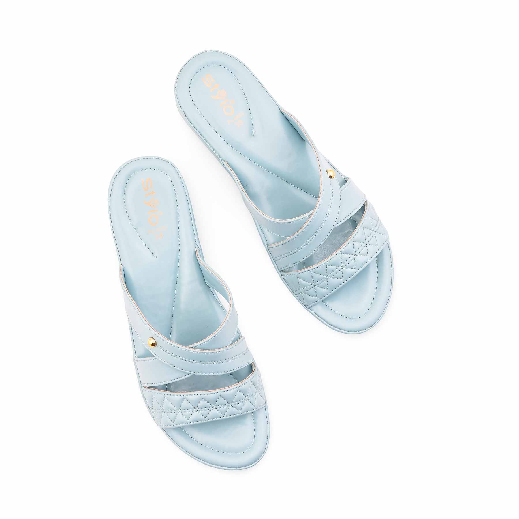 Sky Blue Formal Slipper For Women PU0653 - Image 5