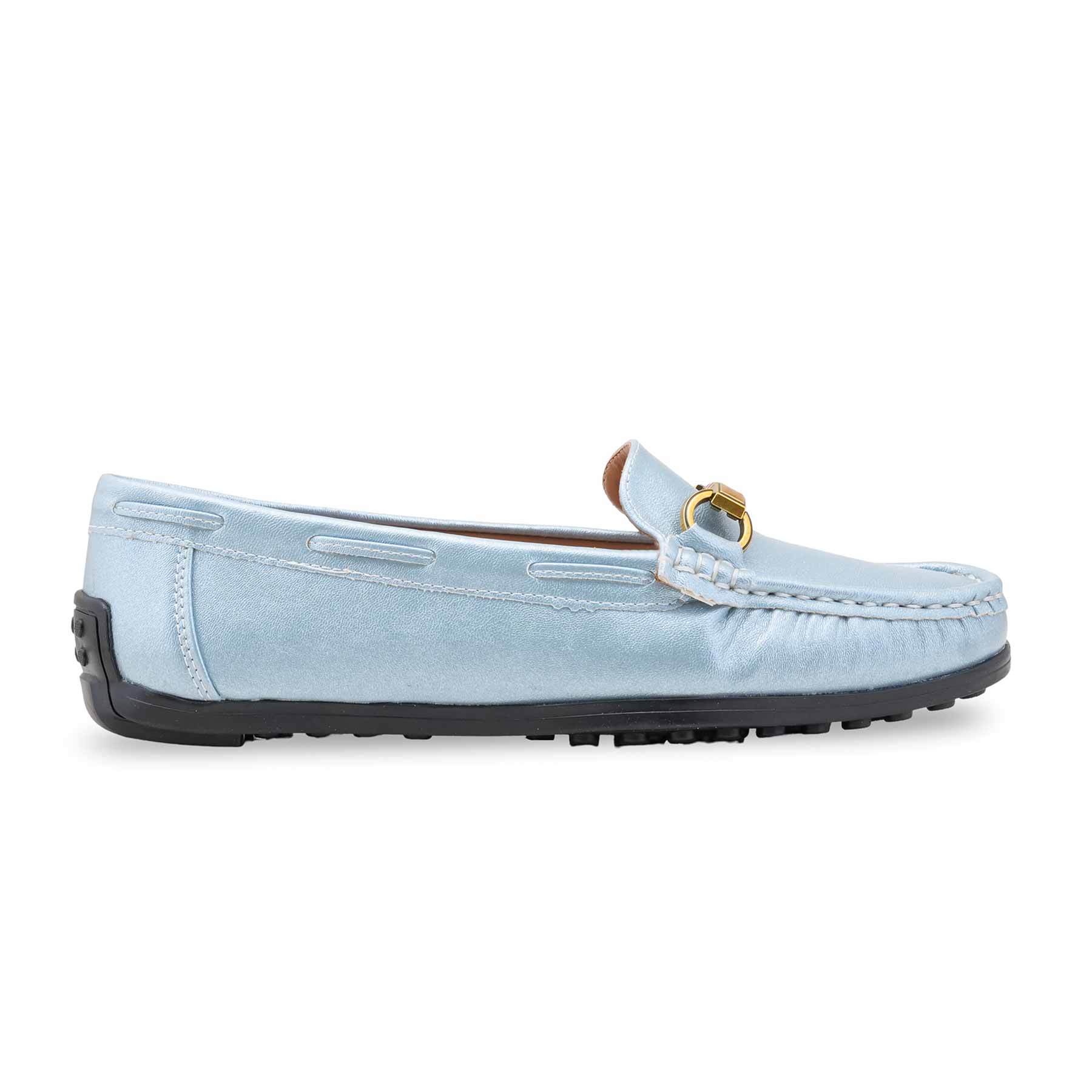Sky Blue Moccasin For Women WN4582 - Image 3