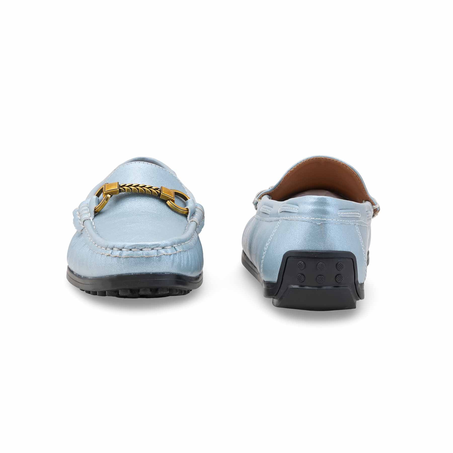 Sky Blue Moccasin For Women WN4582 - Image 5
