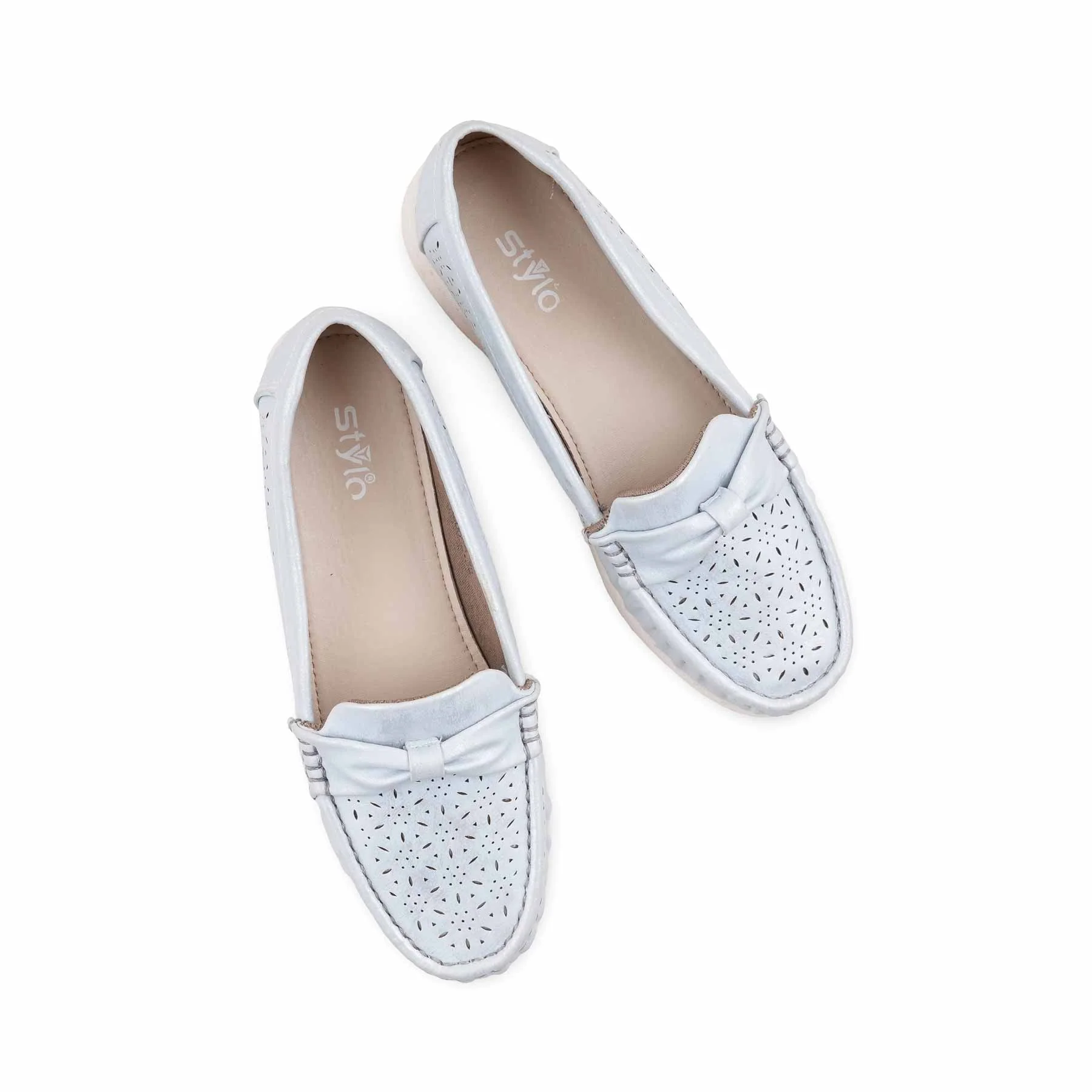 Sky Blue Moccasin For Women WNS005 - Image 5