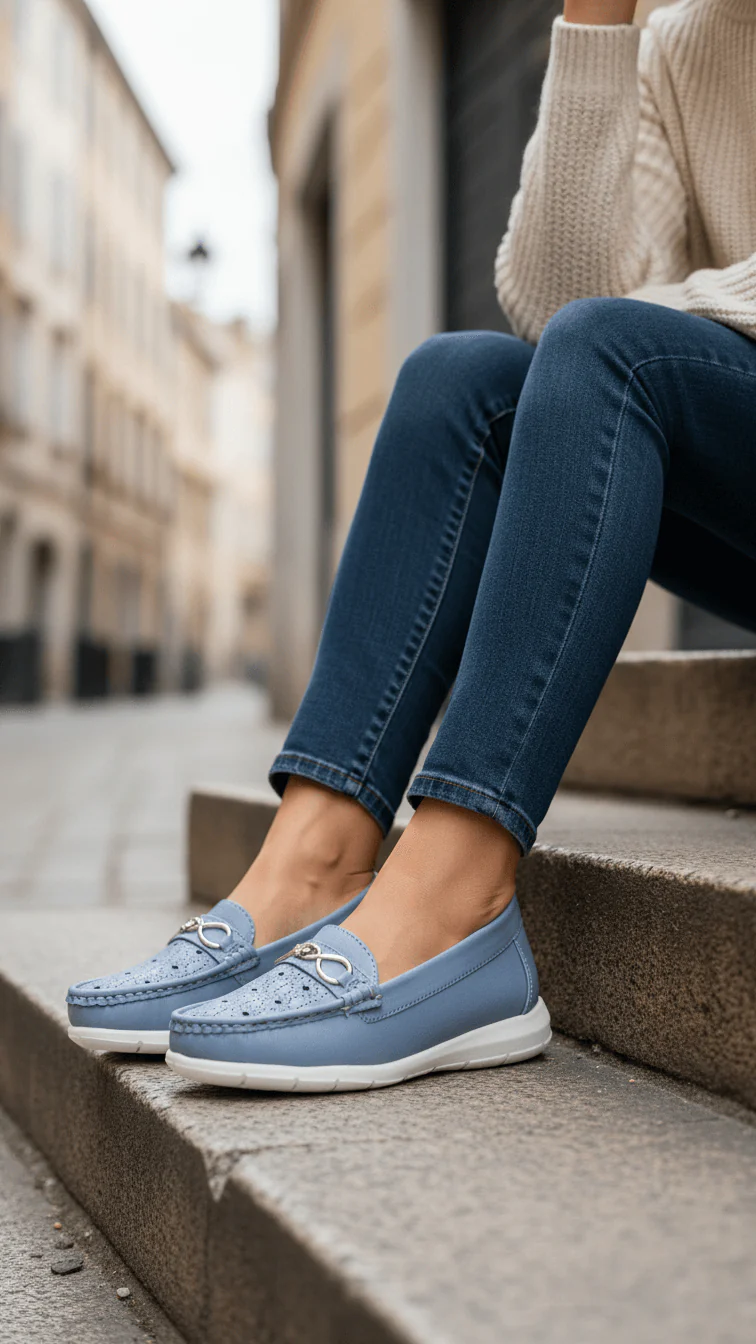 Sky Blue Moccasin WN4401
