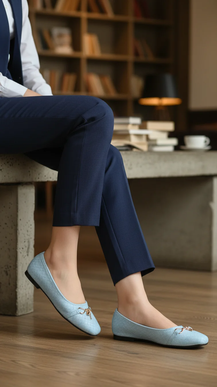 Sky Blue Pumps For Ladies WN1276