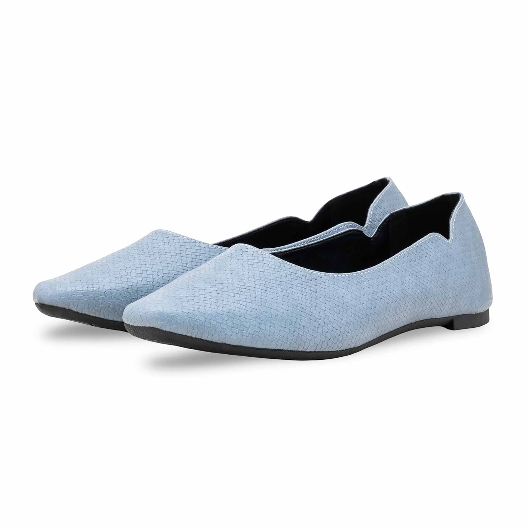 Sky Blue Pumps For Women LWN421 - Image 4