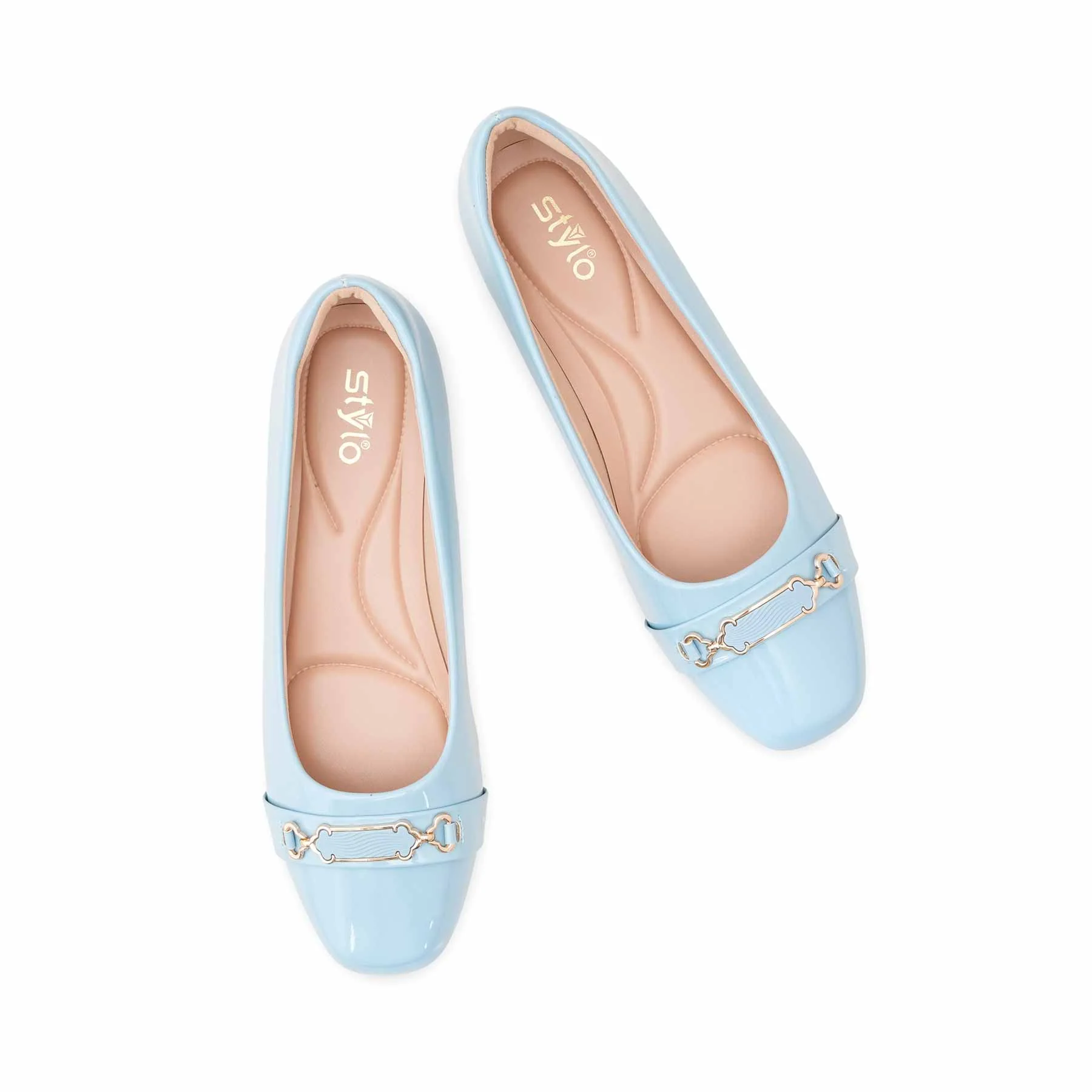 Sky Blue Pumps For Women WN1289 - Image 5