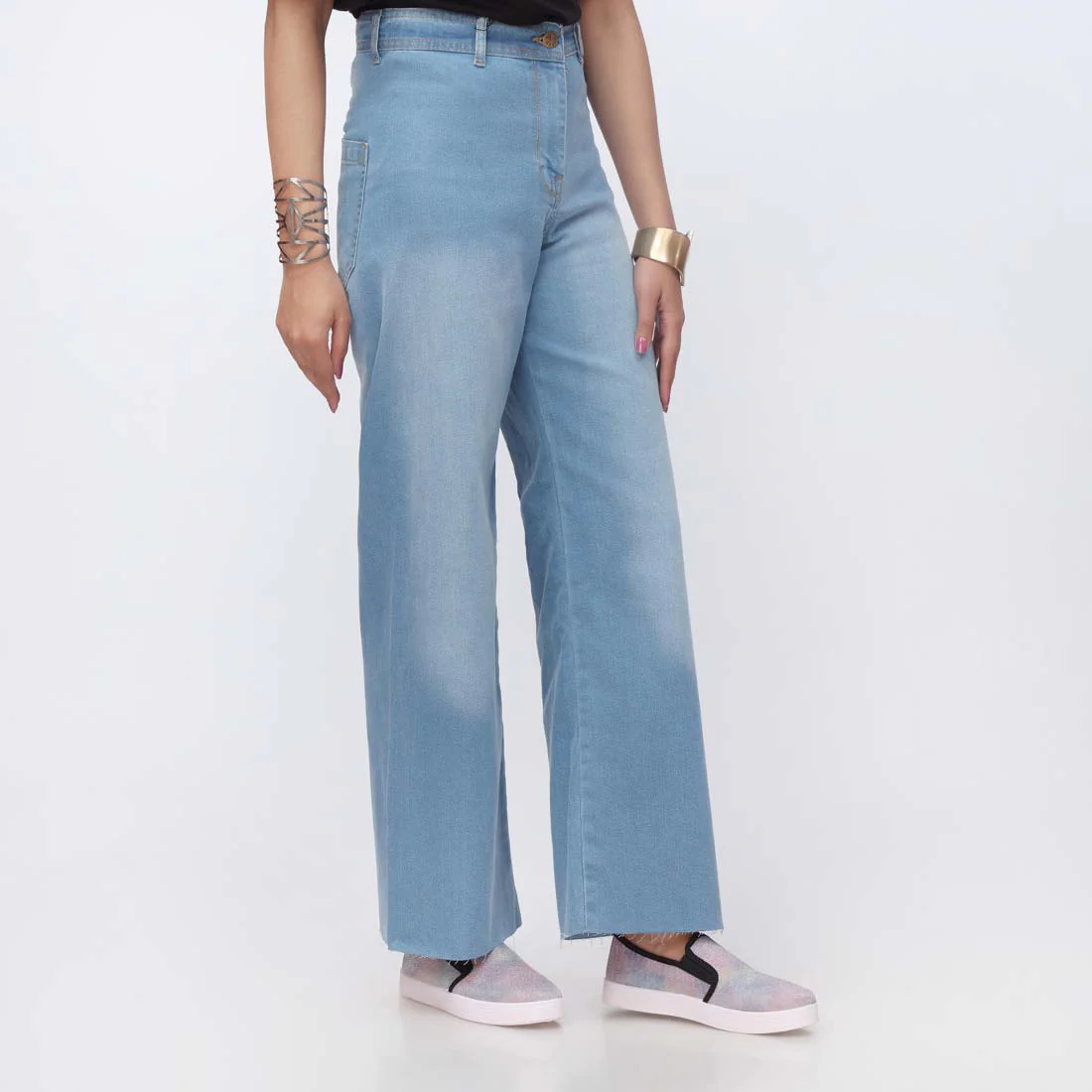 Sky Blue Seamless Flapper Denim Pant PS1540 - Image 3